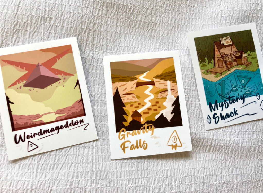 Gravity Polaroids Pt 1. Location Vinyl Stickers