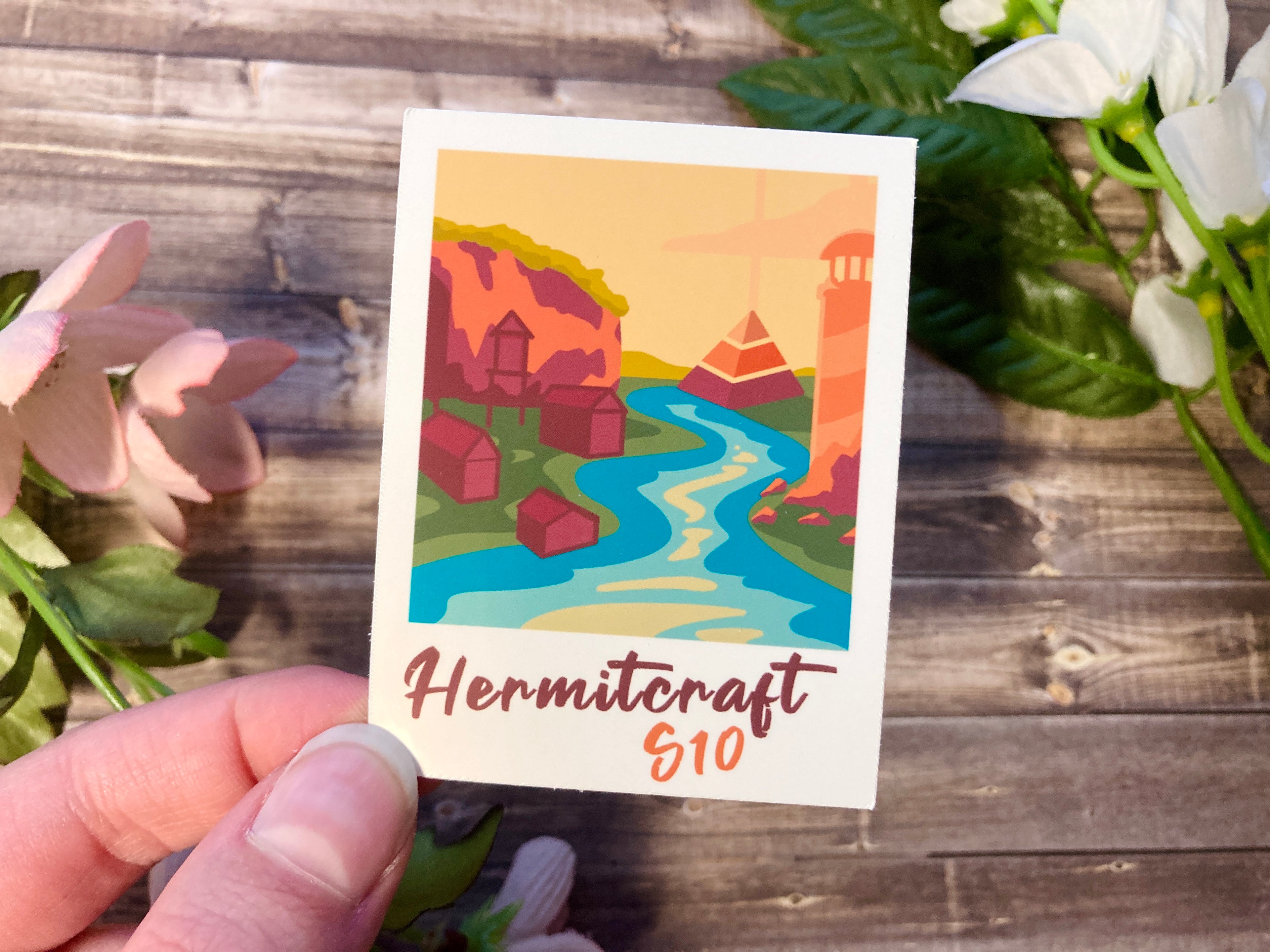 Hermit S10 Sunset Bases Polaroid Vinyl Sticker
