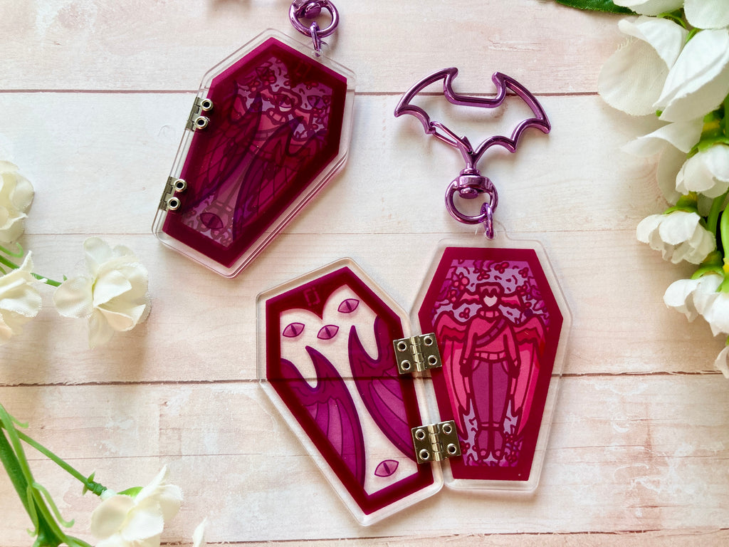 Watcher Coffin Hinged Acrylic Keychains