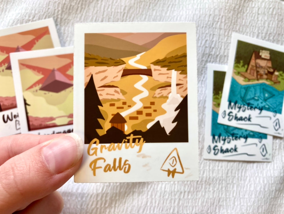 Gravity Polaroids Pt 1. Location Vinyl Stickers