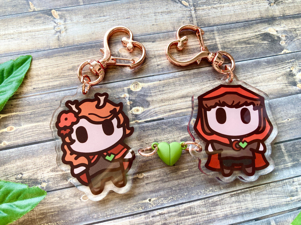 Shiny Duo Magnet Keychains & Stickers