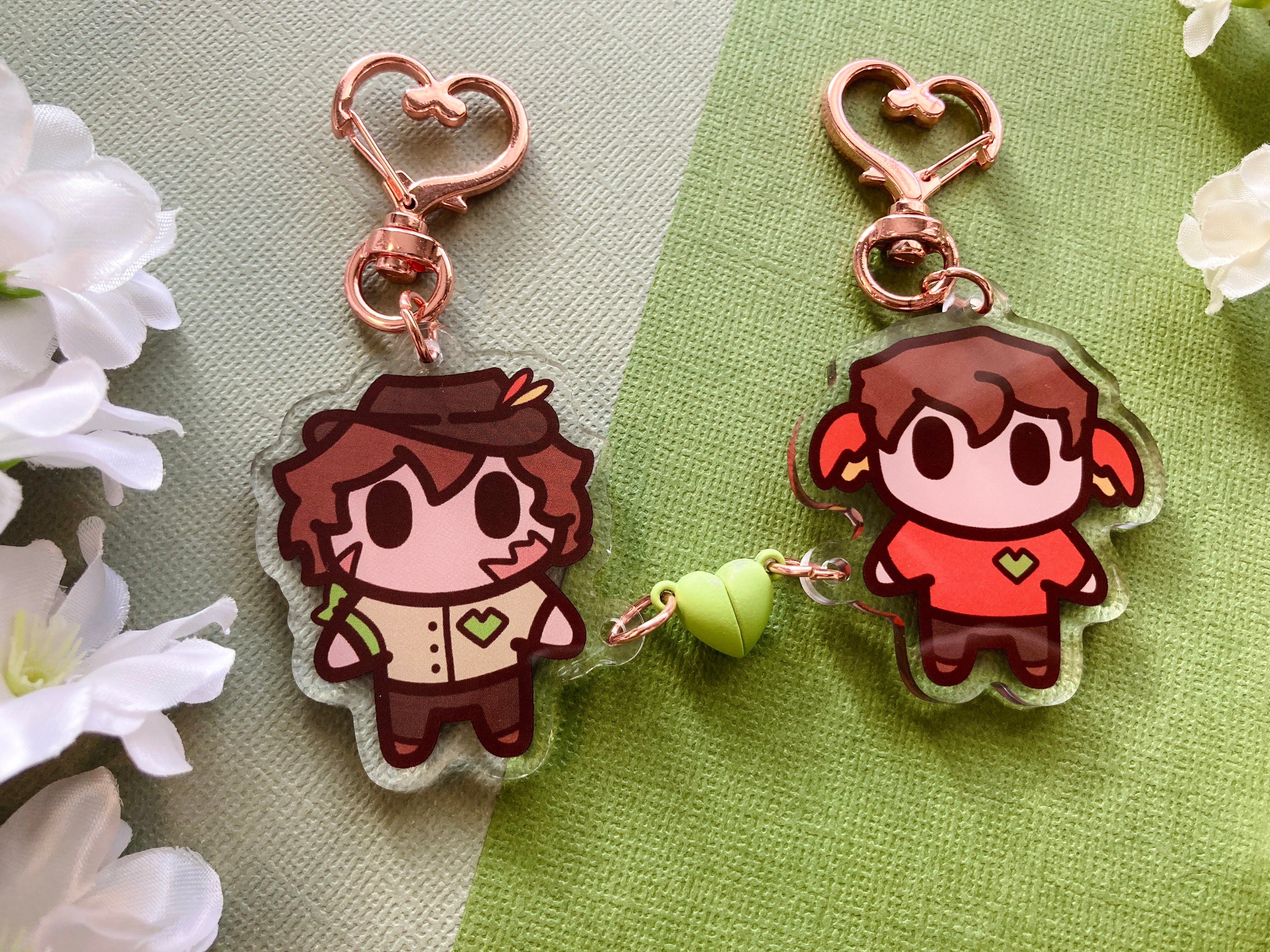 Double Life Soulmates Magnet Keychains