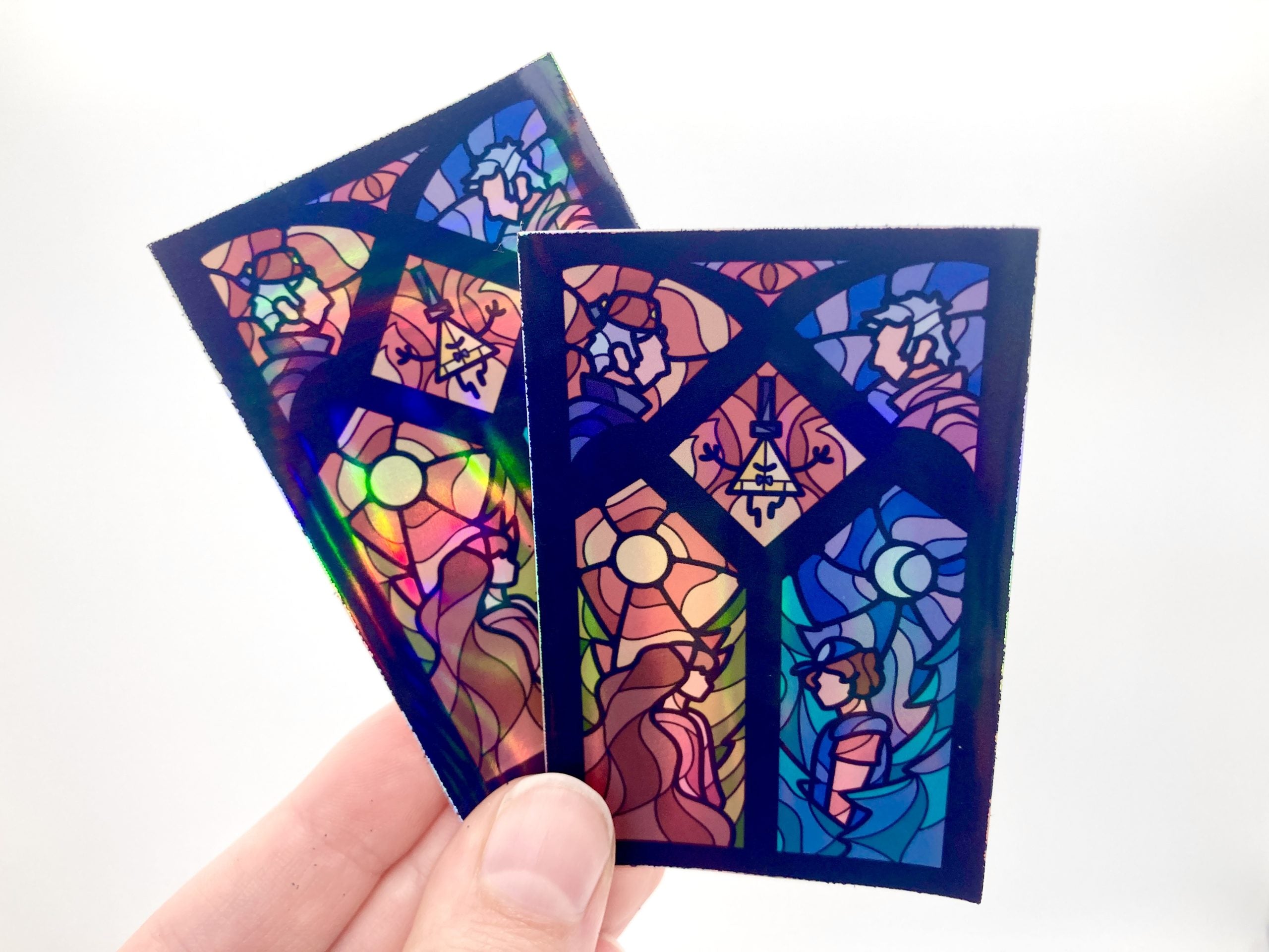 Gravity Family Stained Glass Holo Vinyl Sticker