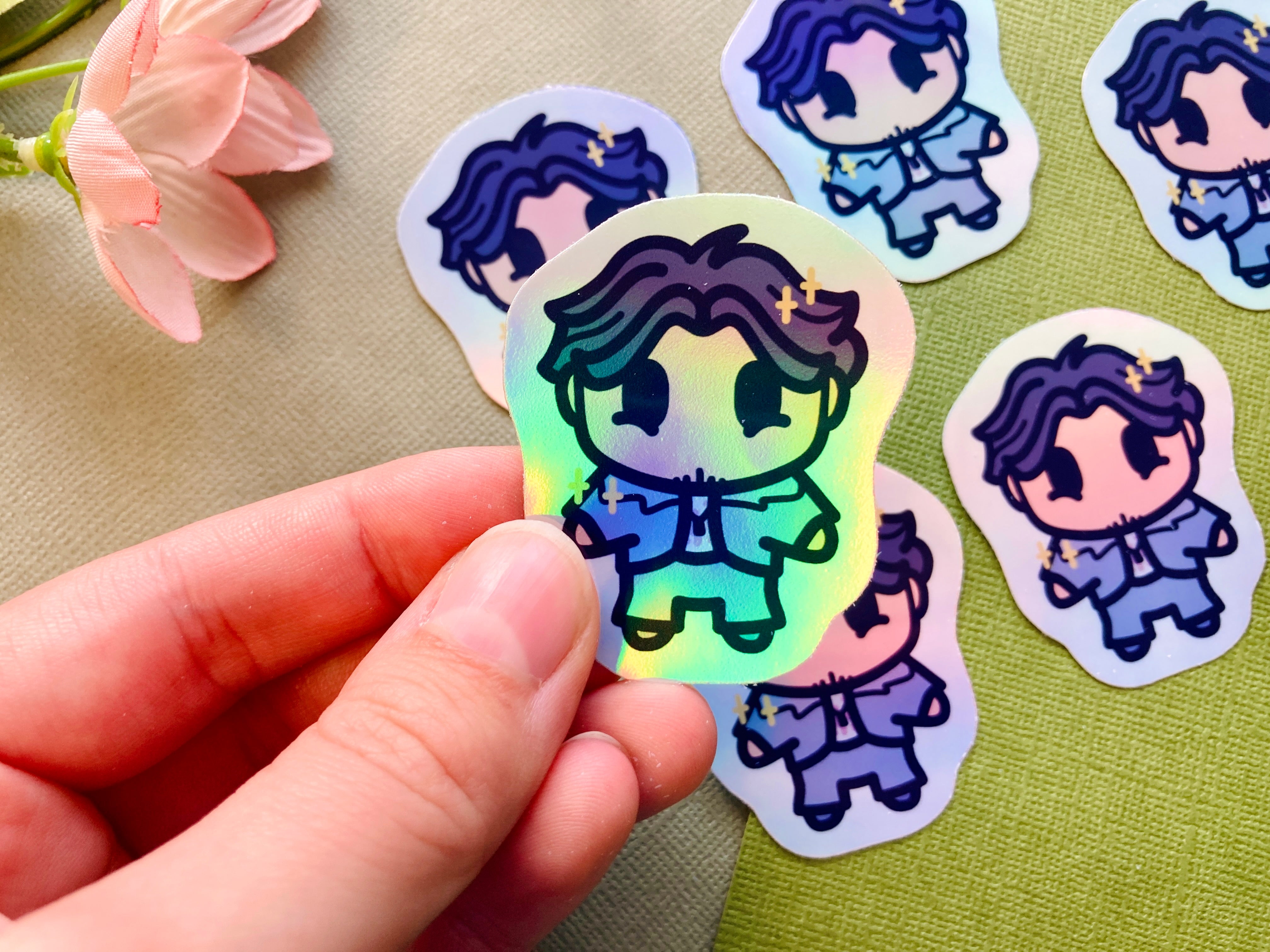 Bobby Holographic Sticker – Winterstar Art