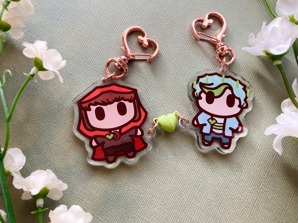 Double Life Soulmates Magnet Keychains