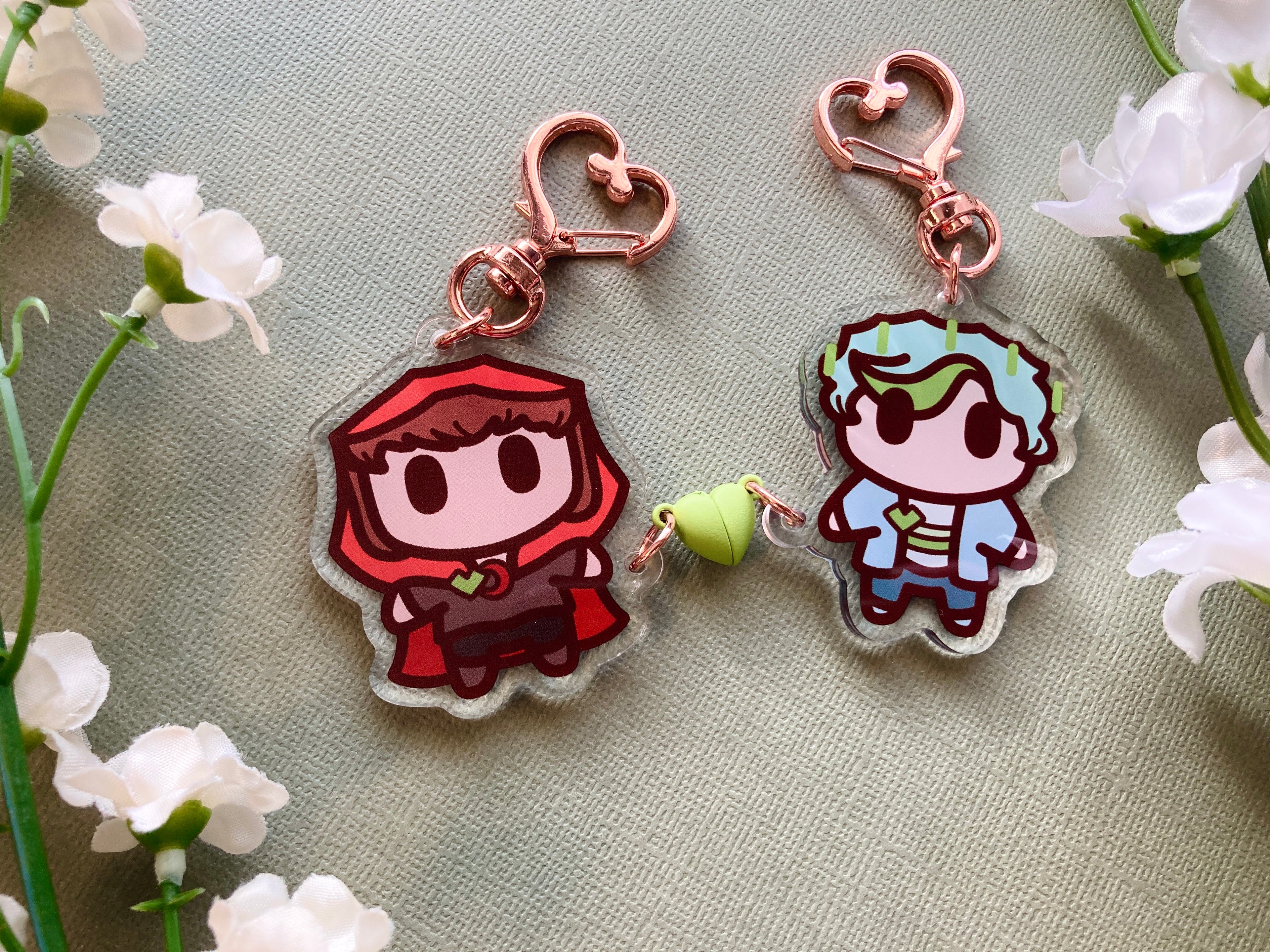 Double Life Soulmates Magnet Keychains