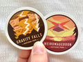 Gravity / Weird National Park Round Vinyl Stickers