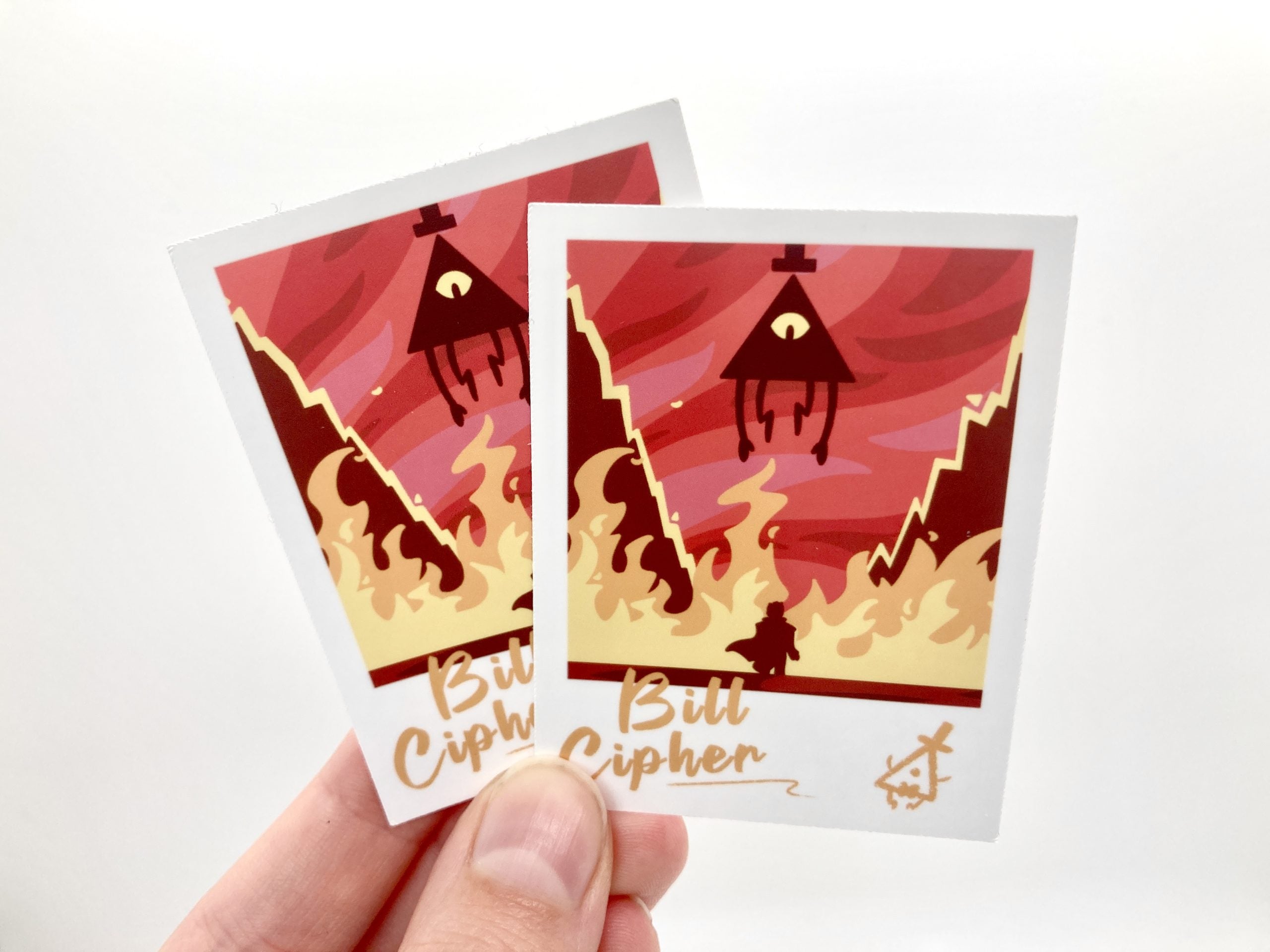 Triangle Demon Polaroid Vinyl Sticker