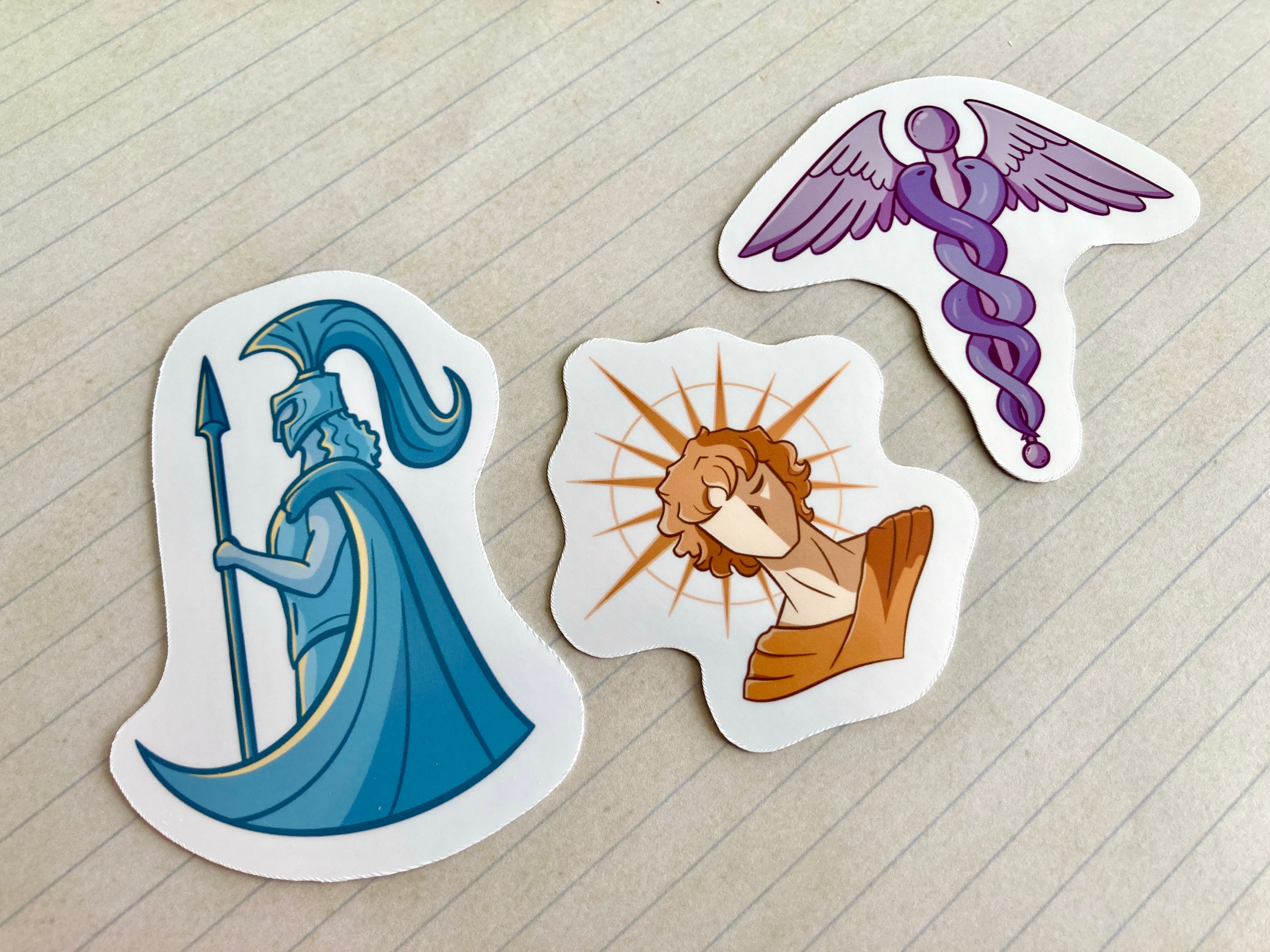 Greek Mythology Gods Vinyl Stickers
