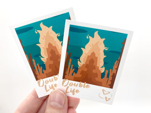 Bamboo Base Polaroid Vinyl Sticker