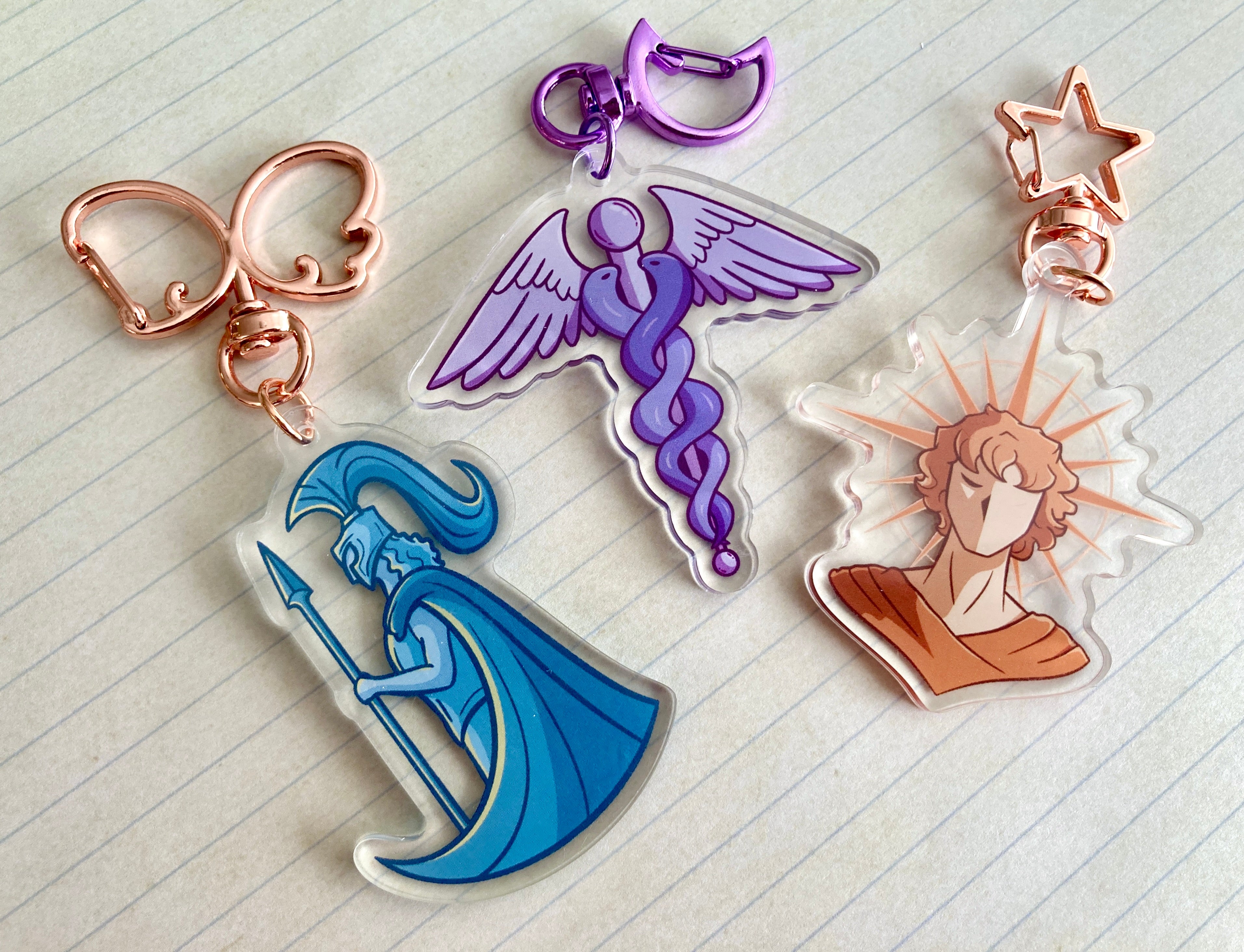 Greek Mythology Gods Acrylic Keychains