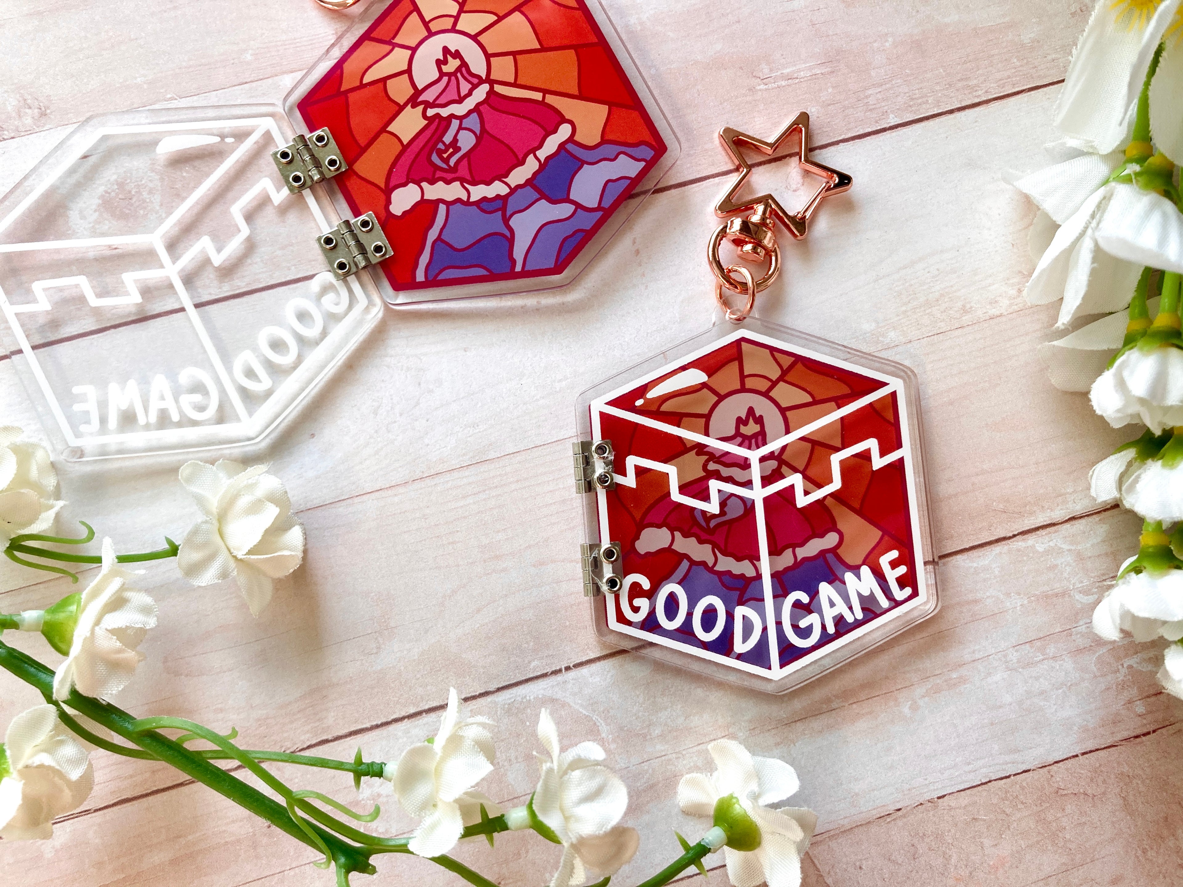 Good Game Techno Hinged Keychain