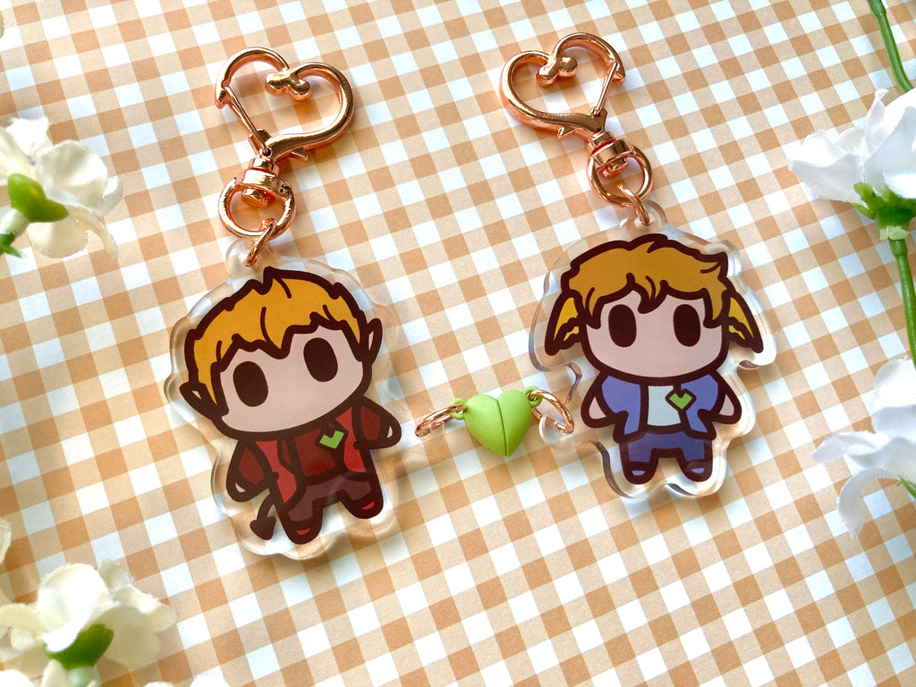 Double Life Soulmates Magnet Keychains