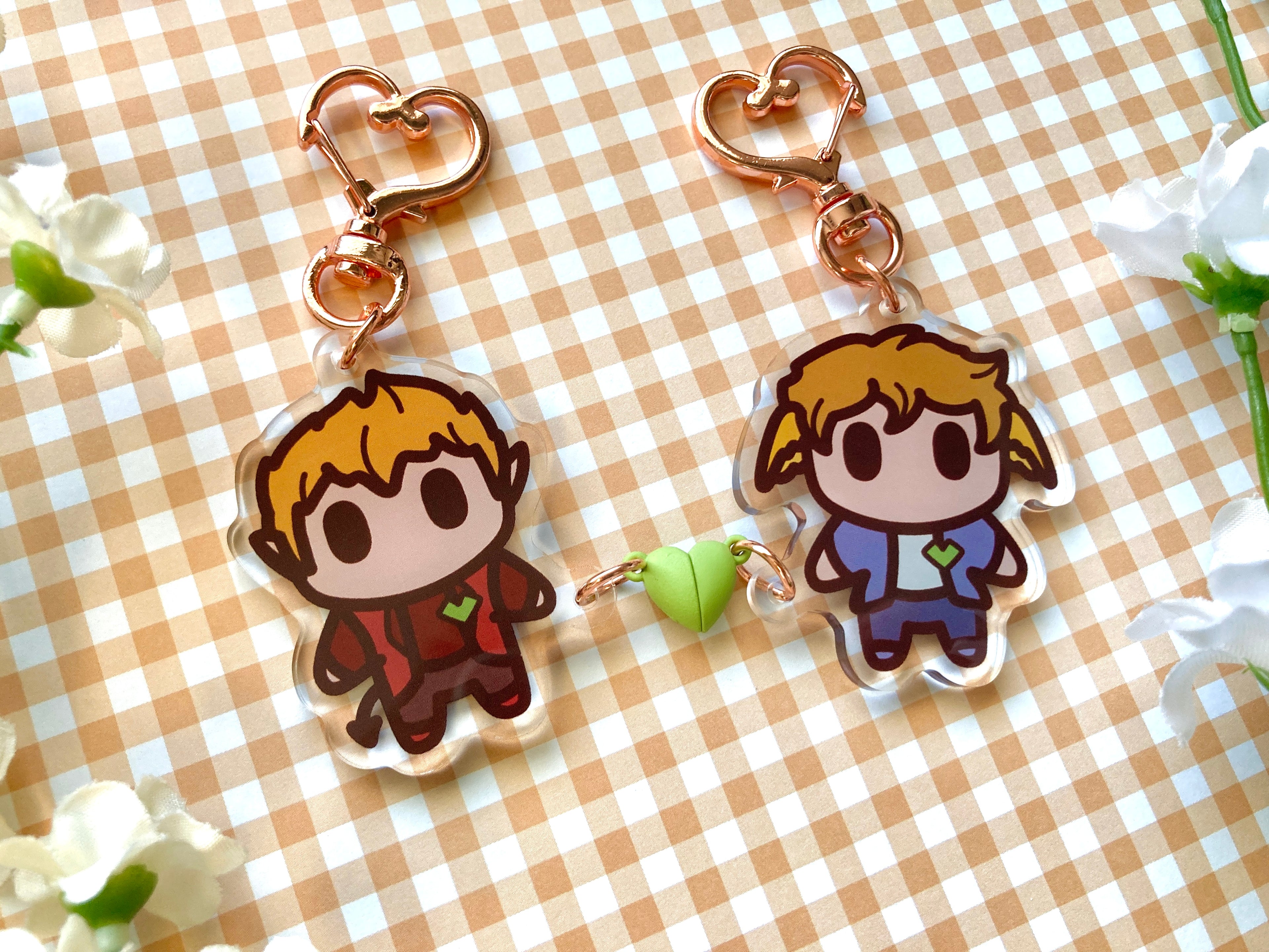 Double Life Soulmates Magnet Keychains