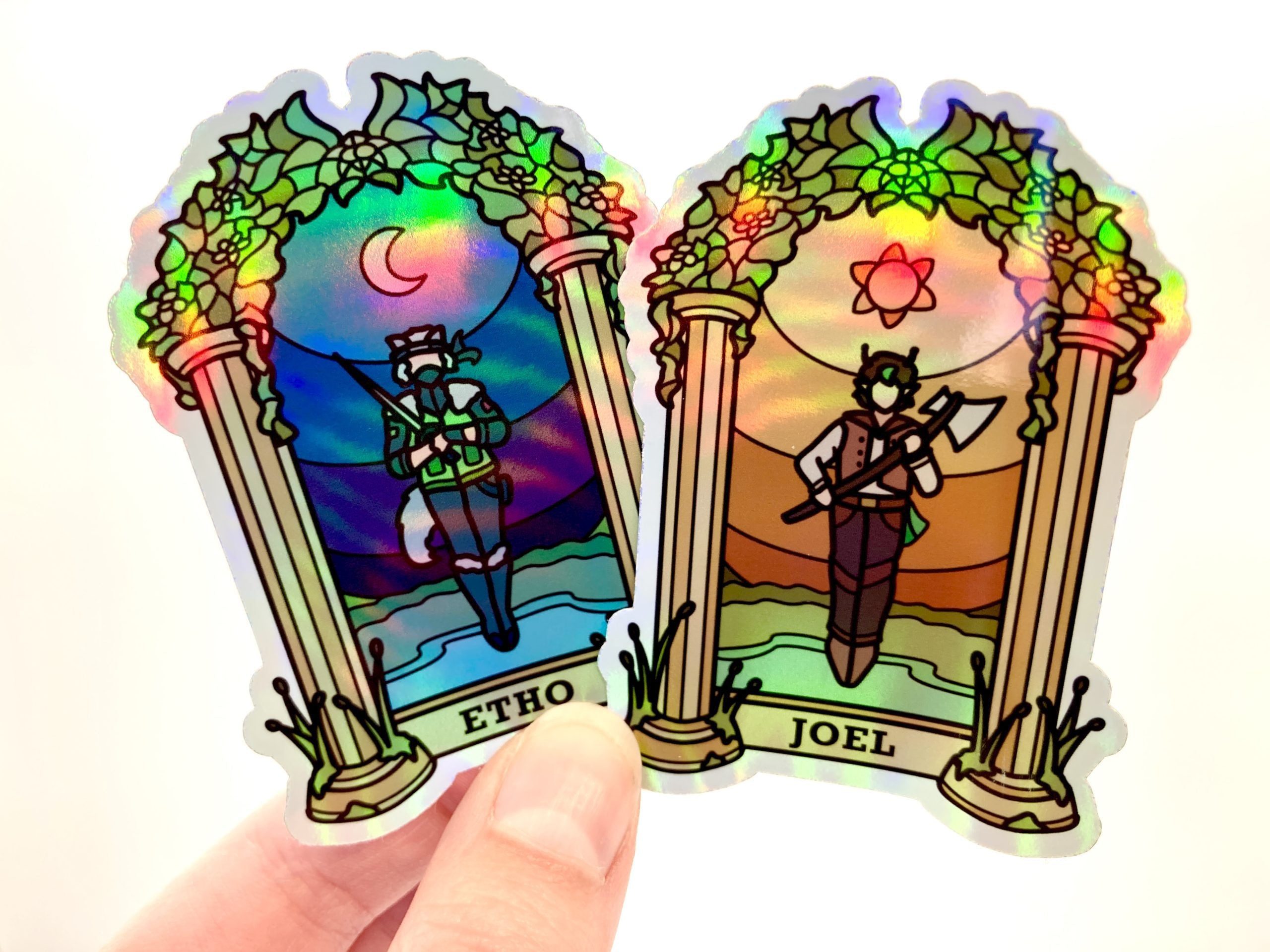 Life Characters Holographic Stickers