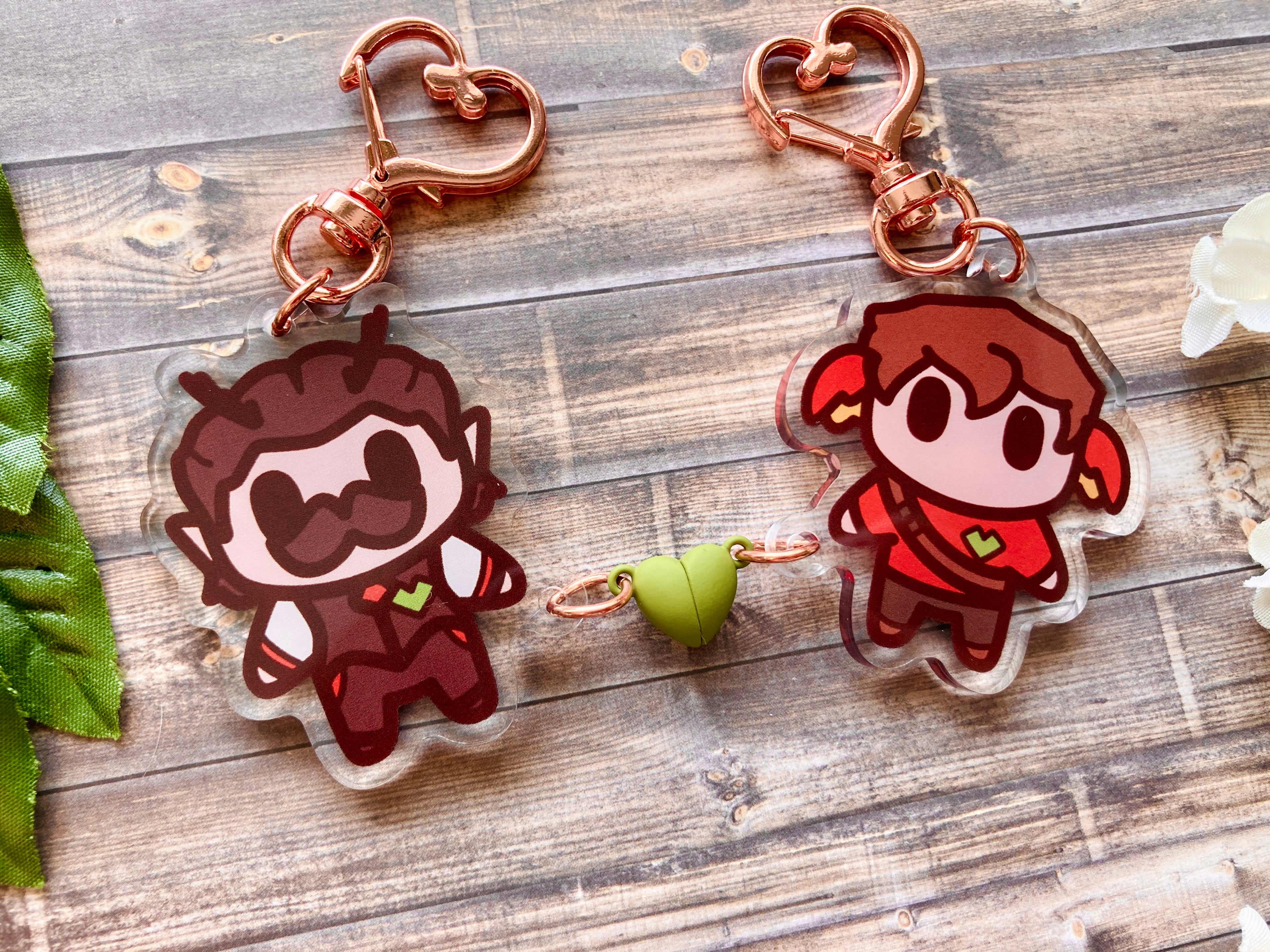 Waffle Duo Magnet Keychains & Stickers