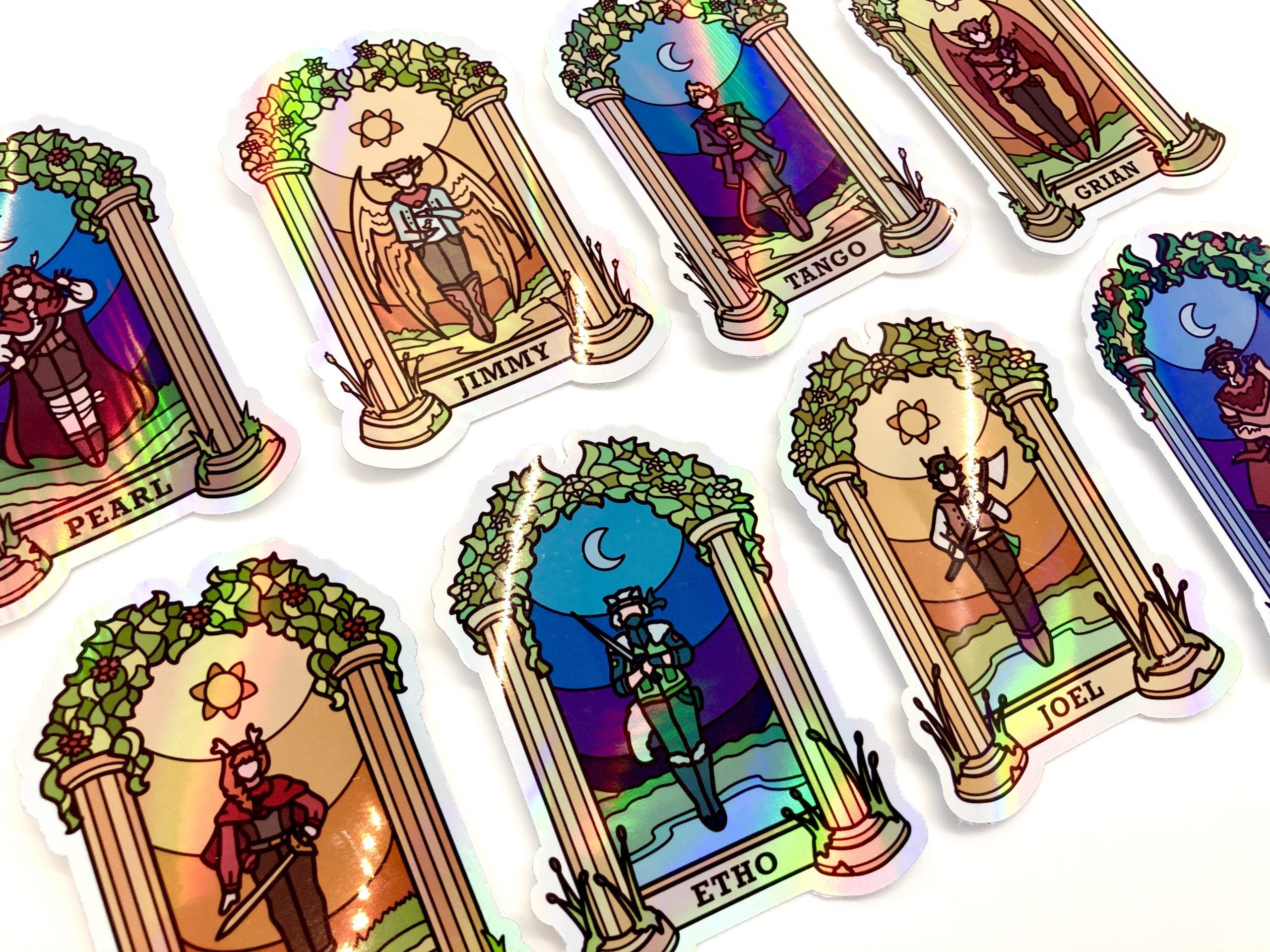 Life Characters Holographic Stickers