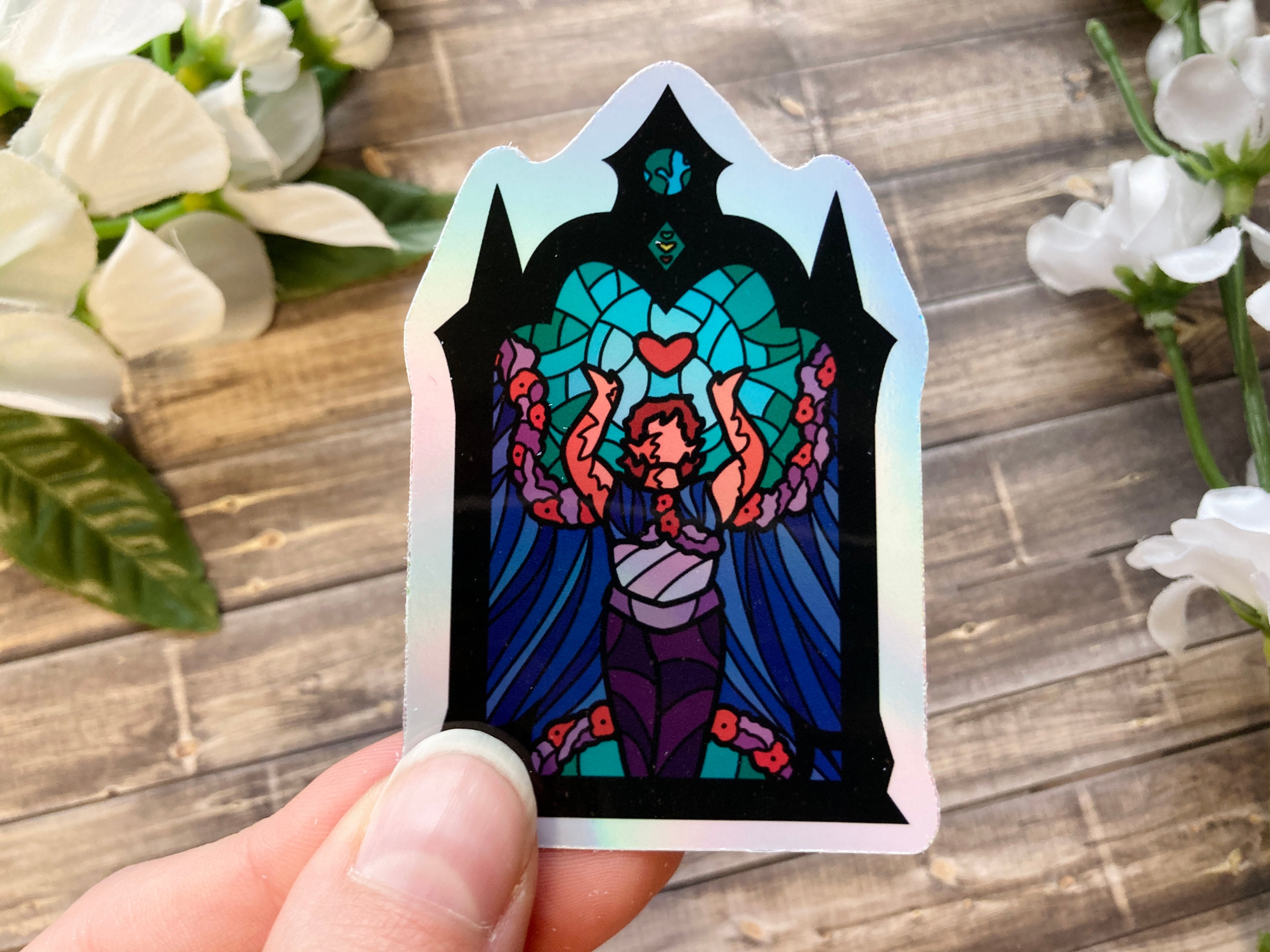Stained Glass Life Winners Holo Stickers