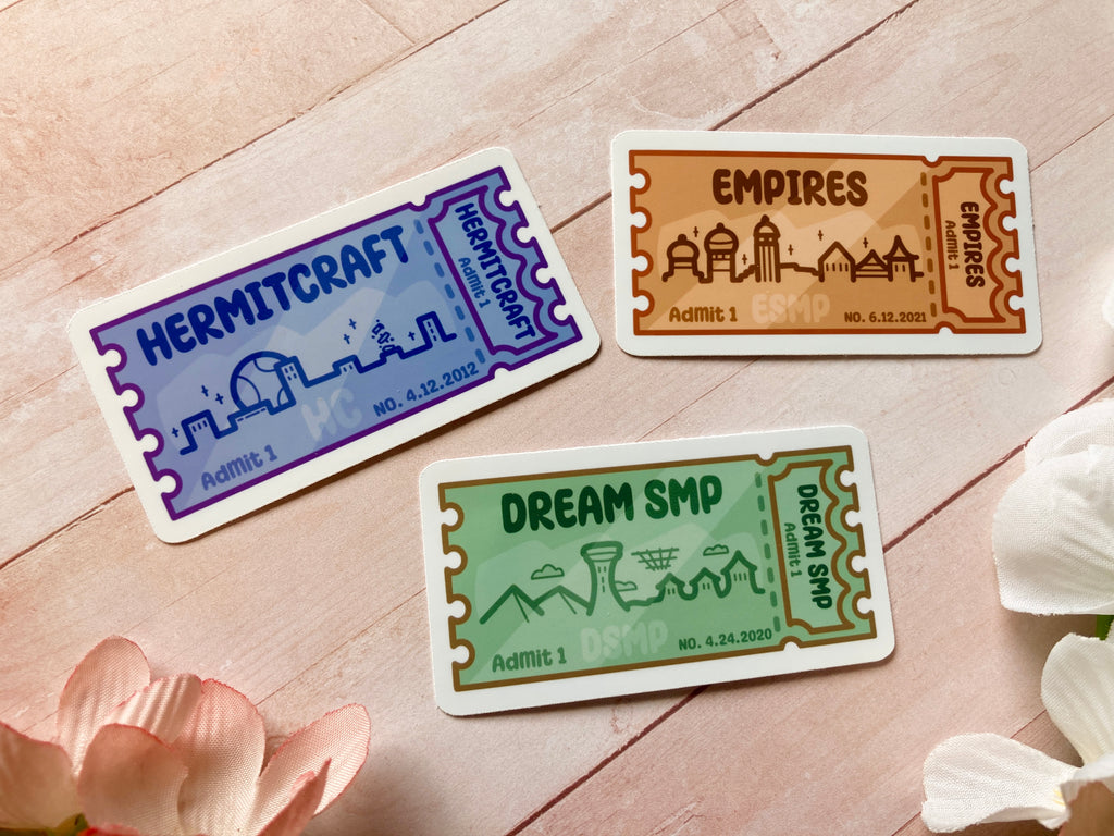 MCYT Train Ticket Vinyl Sticker