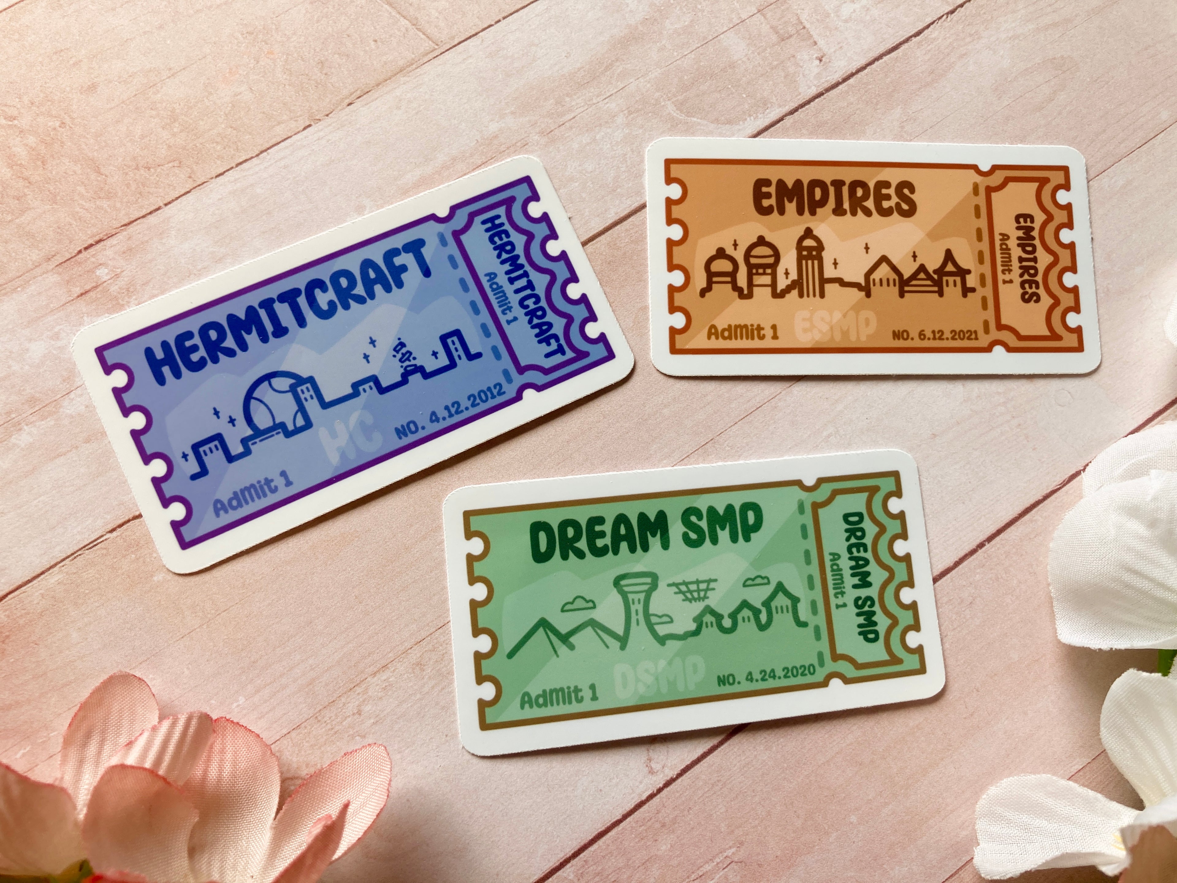 MCYT Train Ticket Vinyl Sticker