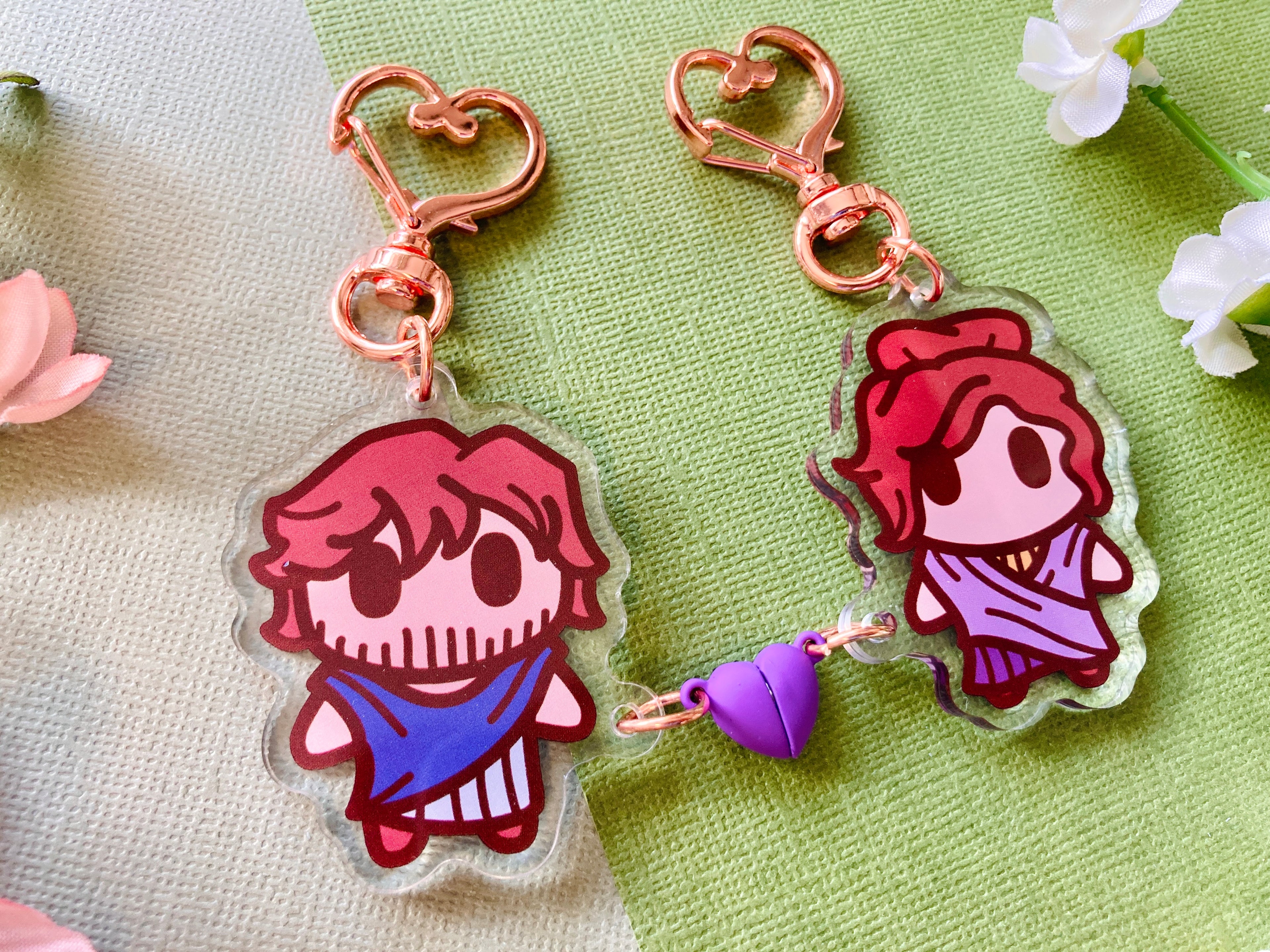 Penelope and Odysseus Magnet Acrylic Keychains