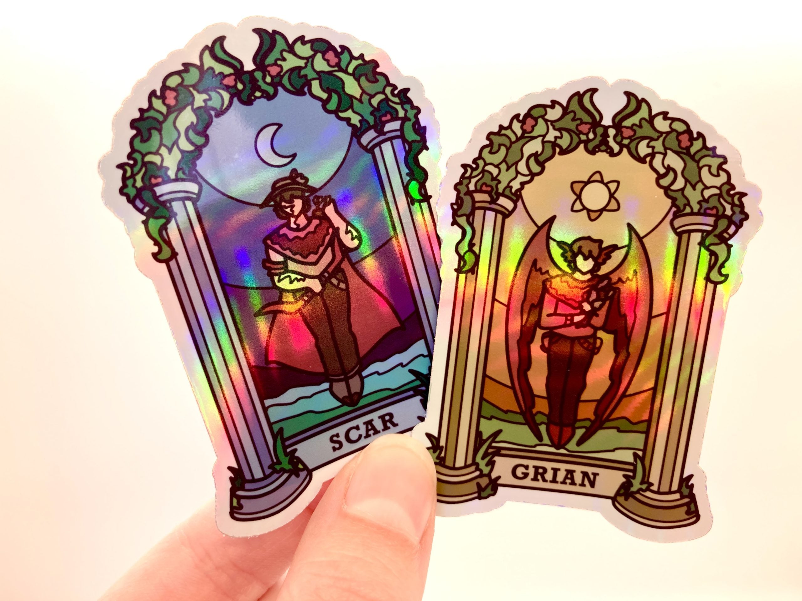 Life Characters Holographic Stickers