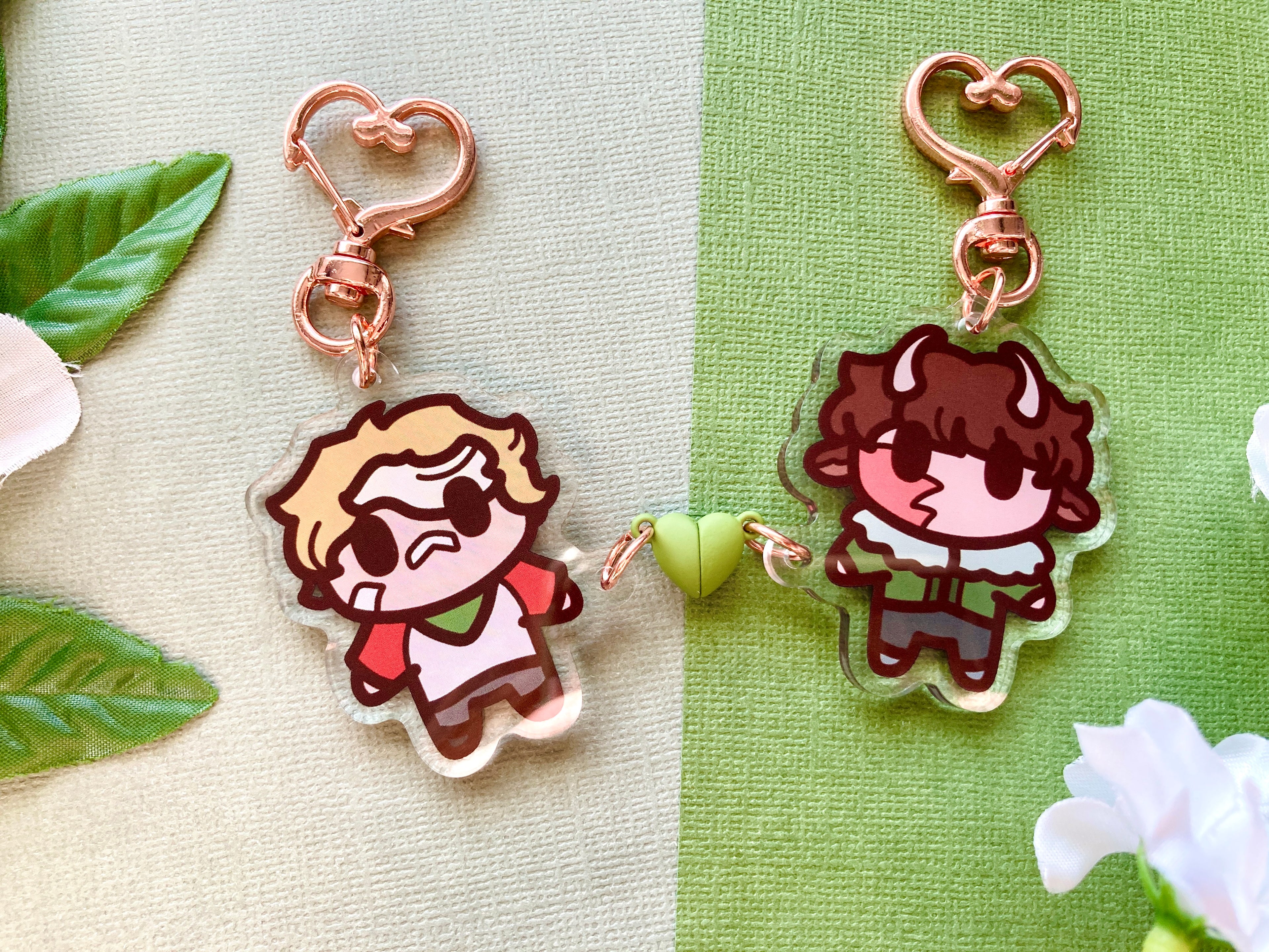 Clingy Duo Magnet Keychains & Stickers