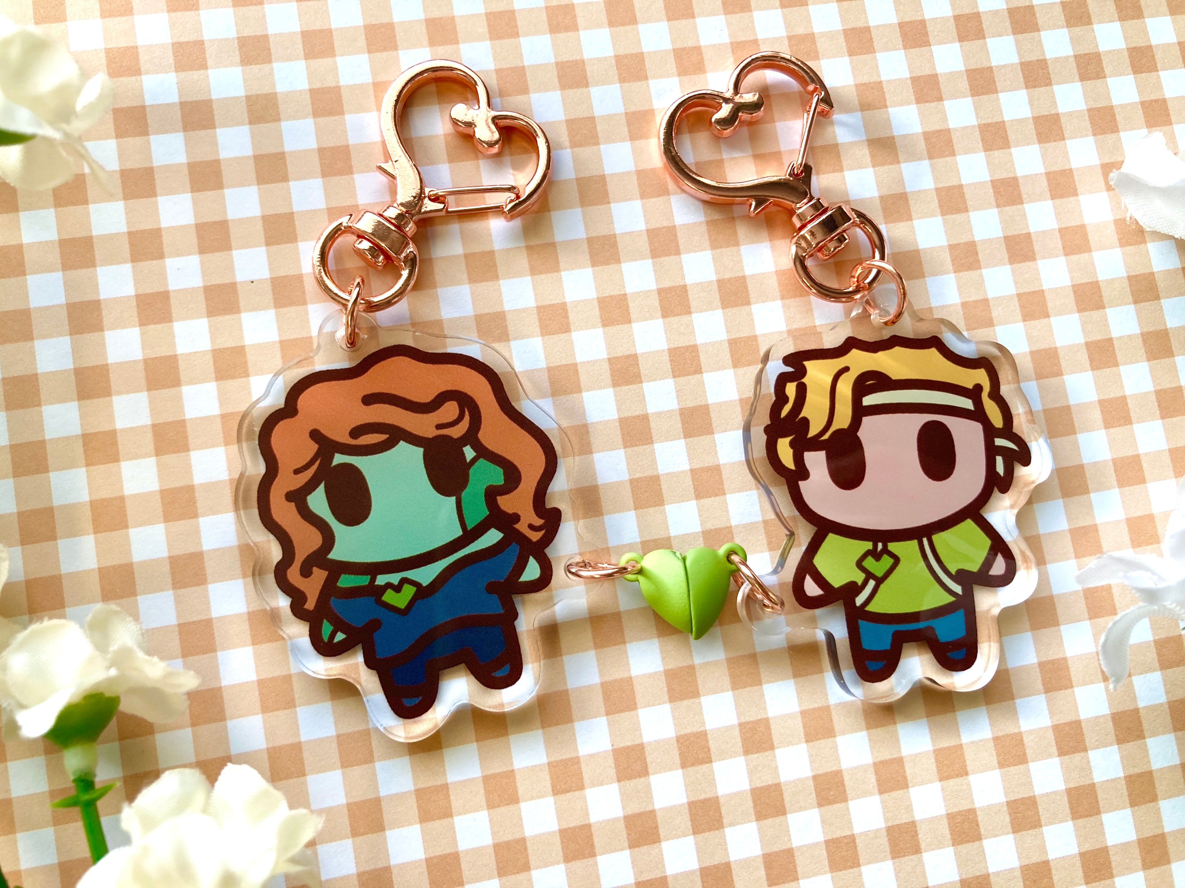 Double Life Soulmates Magnet Keychains