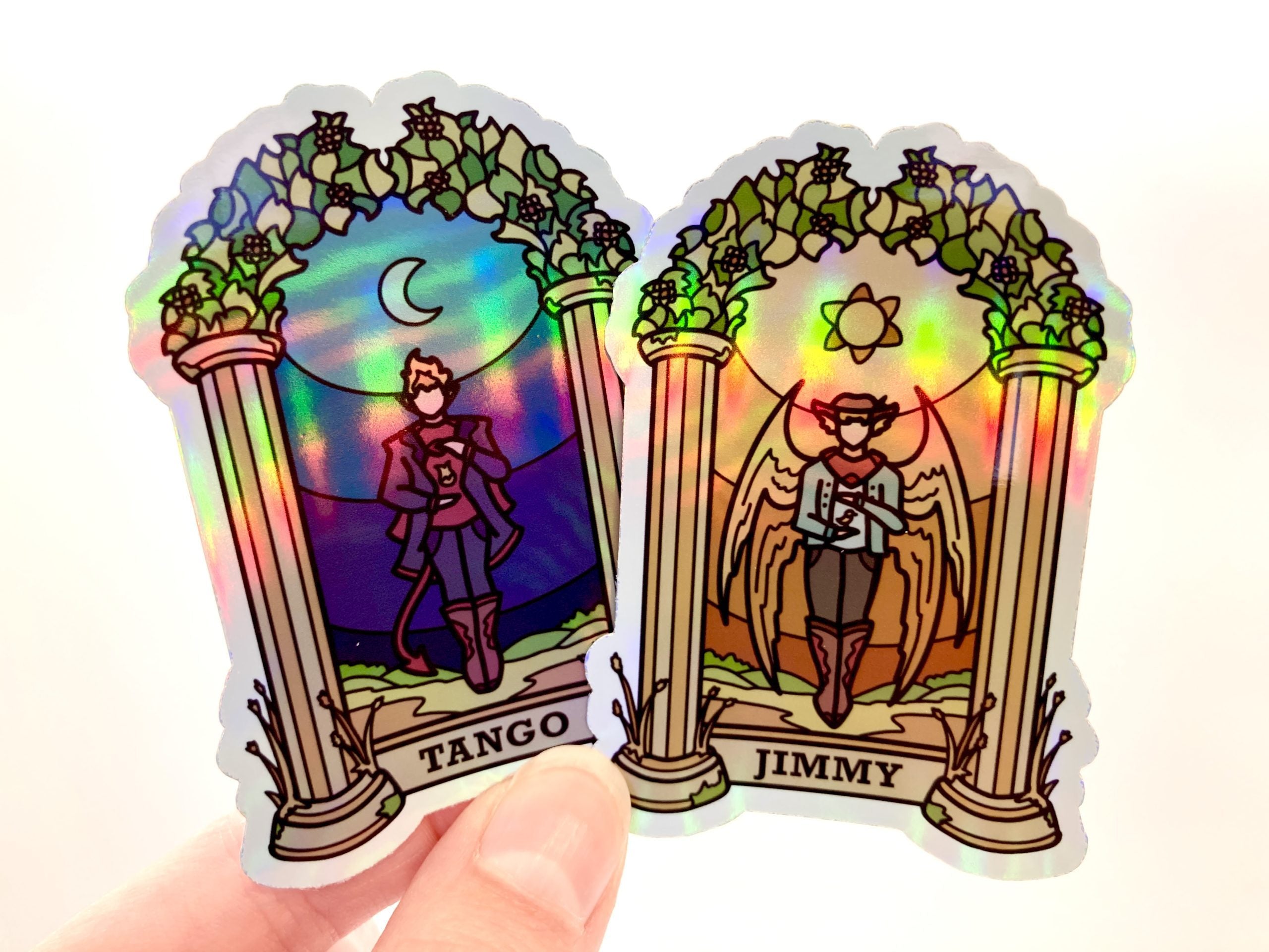 Life Characters Holographic Stickers