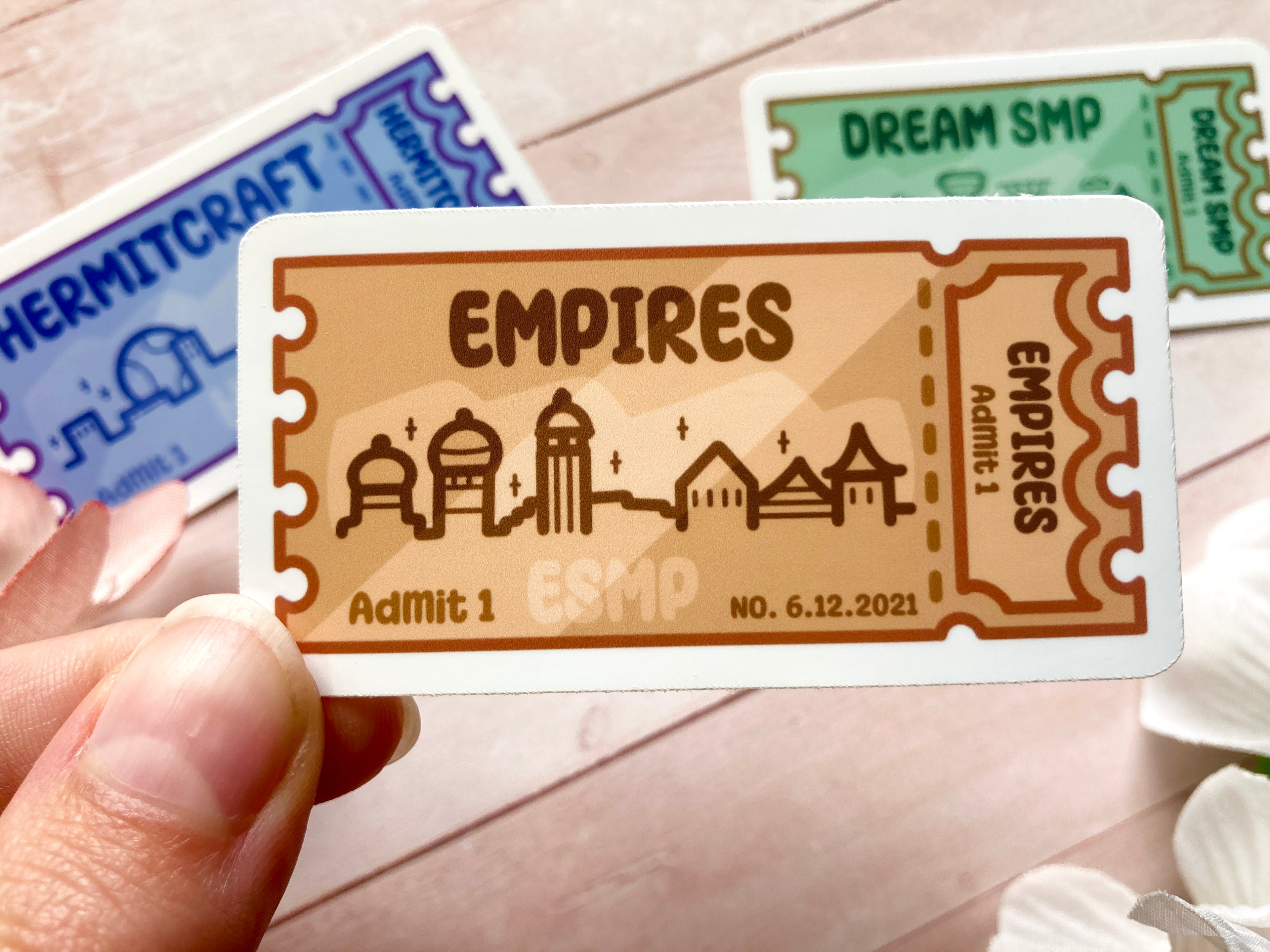 MCYT Train Ticket Vinyl Sticker