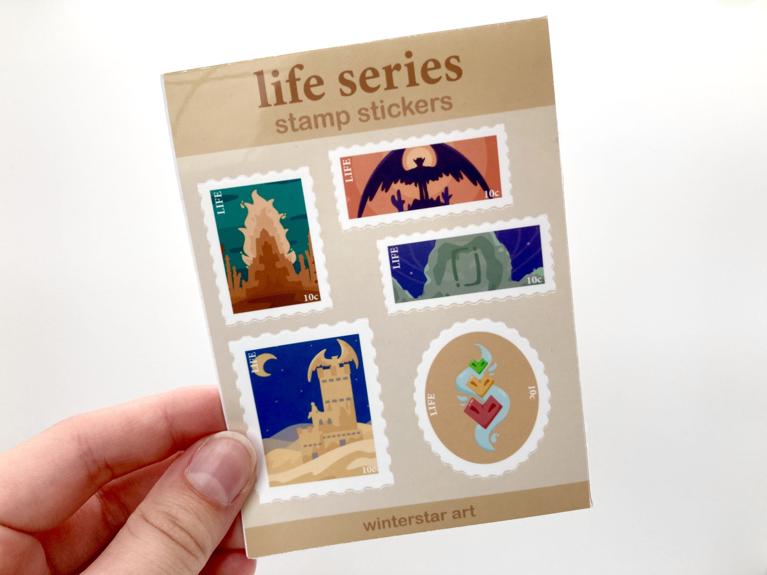 Life Stamps Sticker Sheet