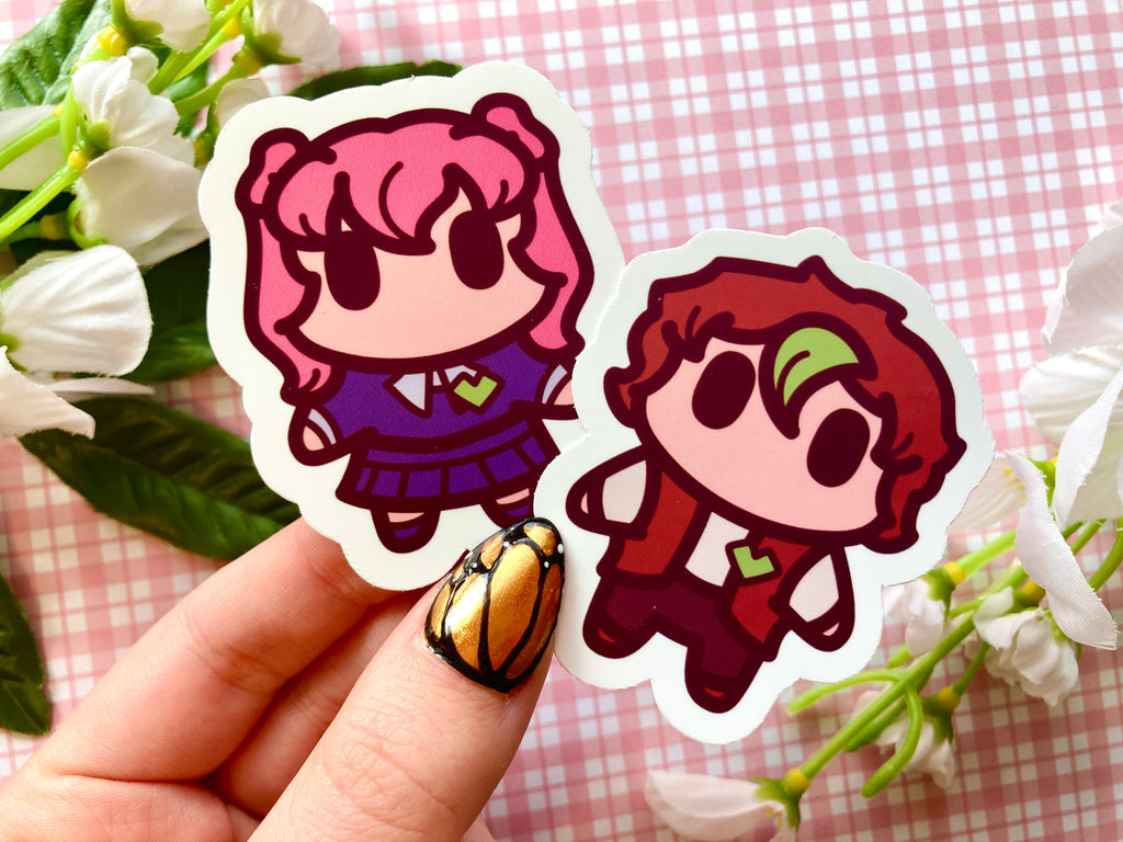 Joel & Lizzie Magnet Keychains & Stickers