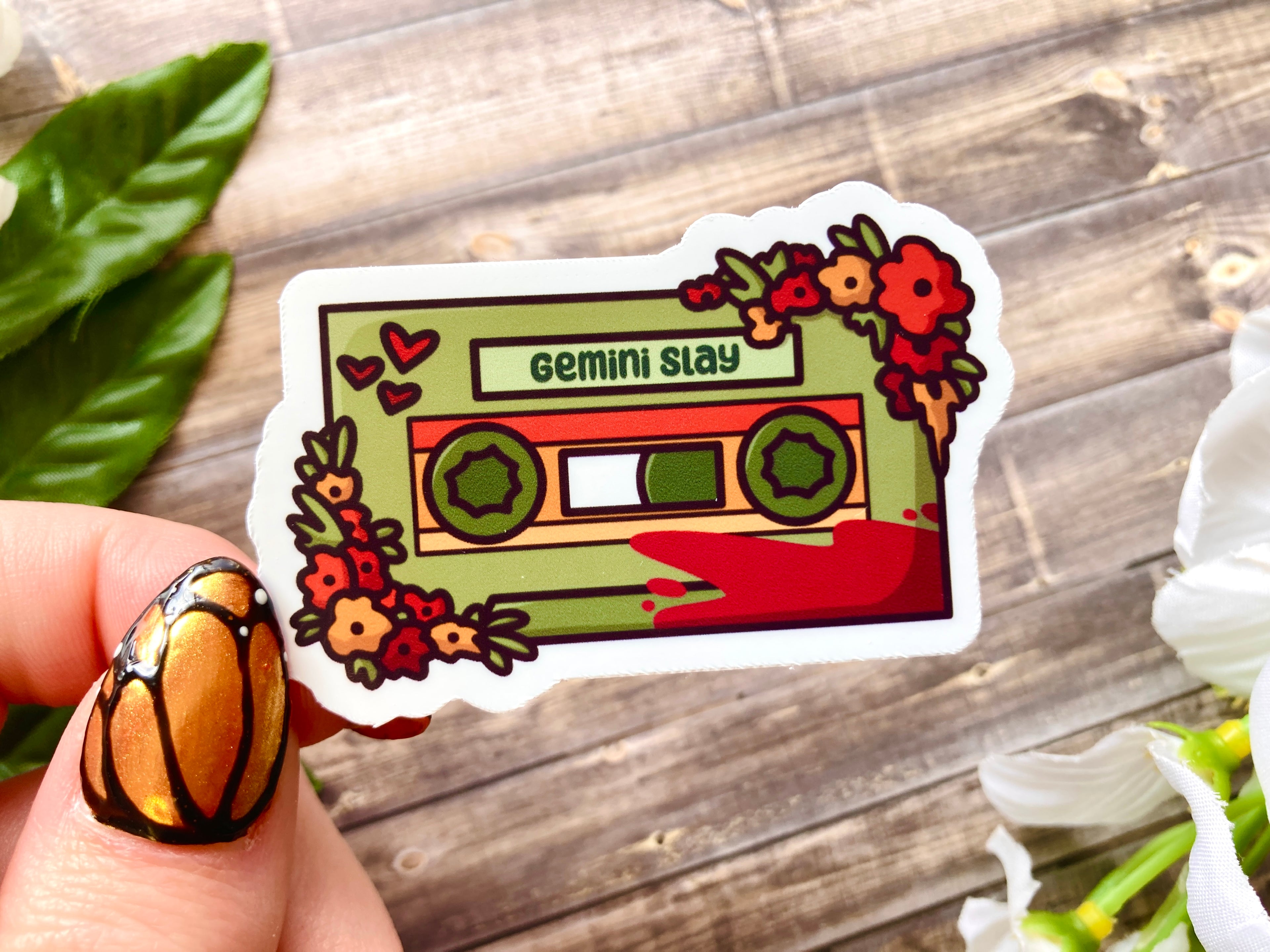 Gem Cassette Tape Vinyl Sticker
