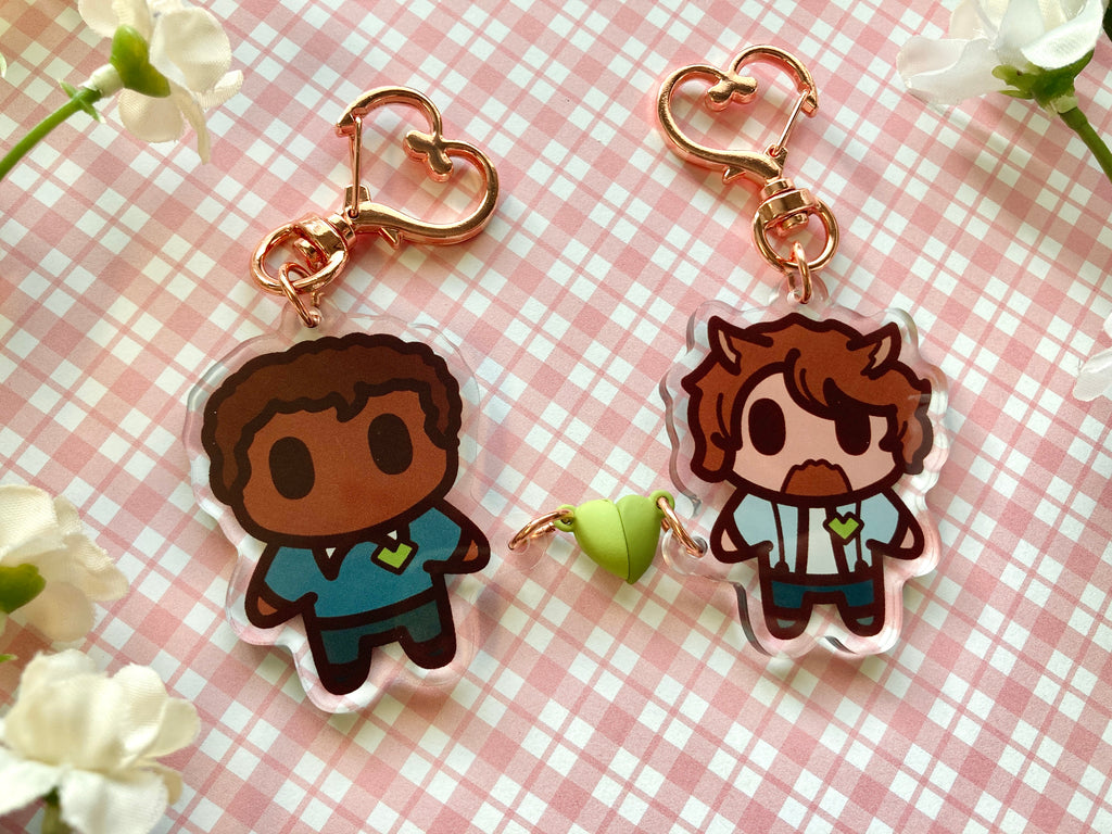 Double Life Soulmates Magnet Keychains
