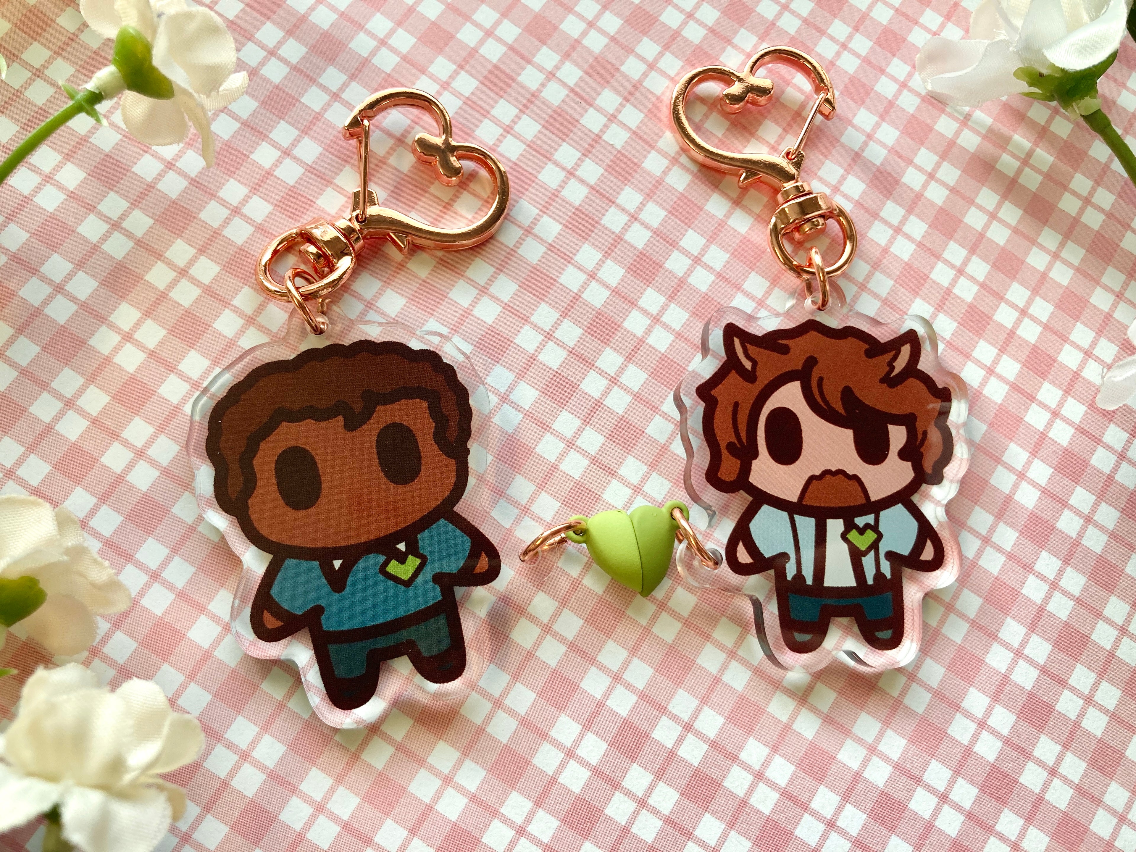 Double Life Soulmates Magnet Keychains