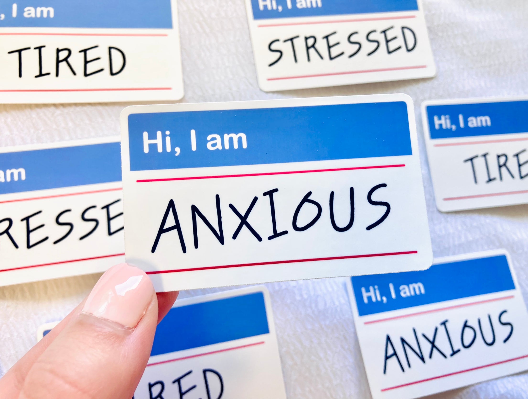 Hi, I'm Anxious Vinyl Stickers