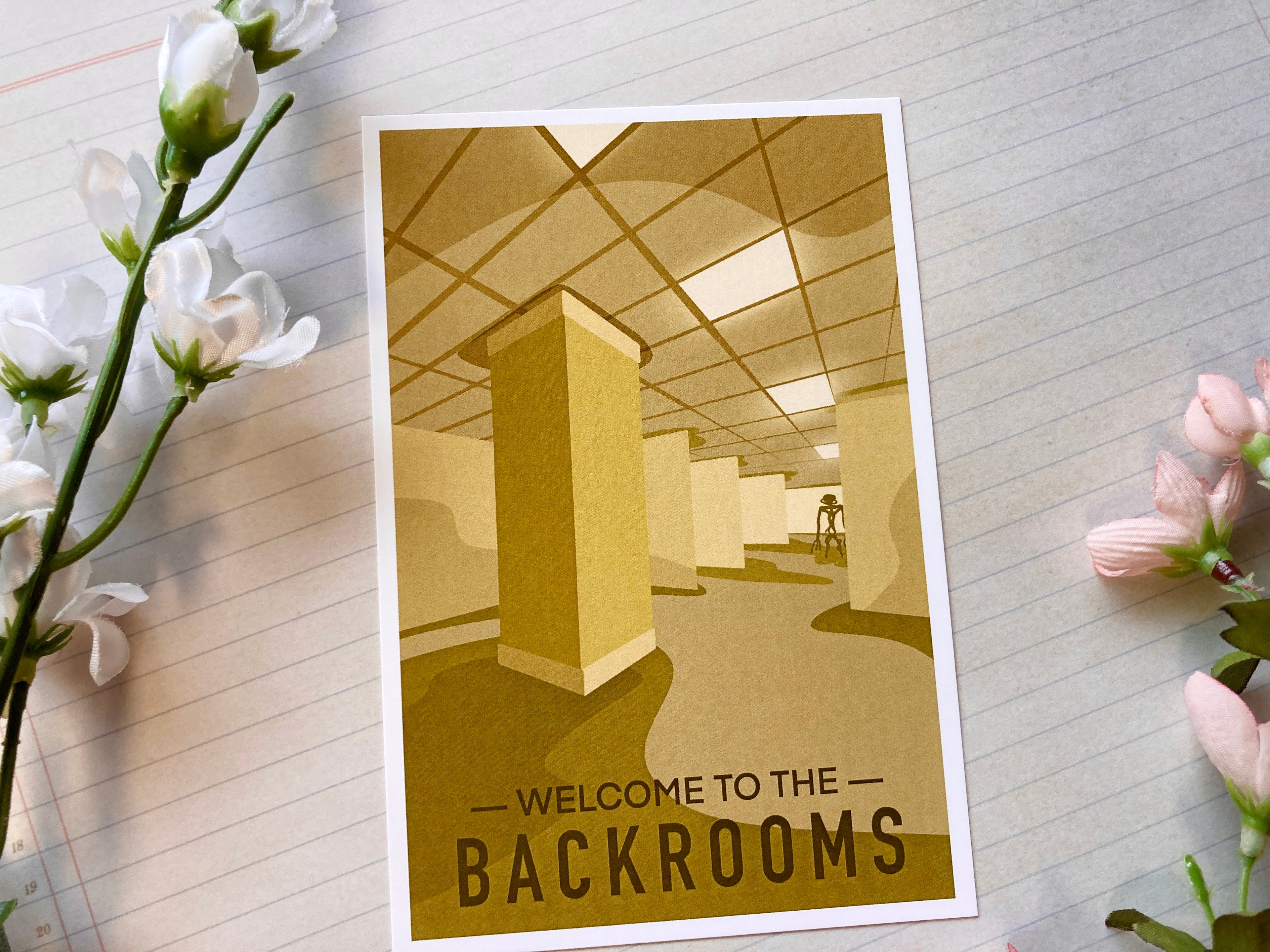 The Backrooms Mini Art Print