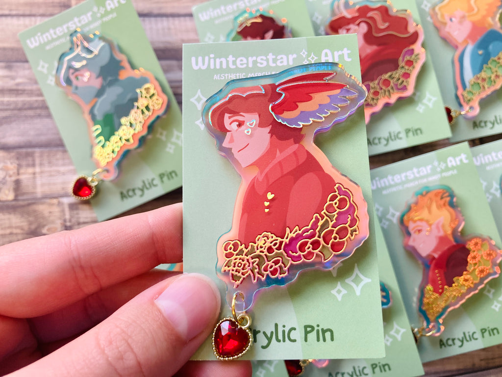 Floral Life Holo Acrylic Pins