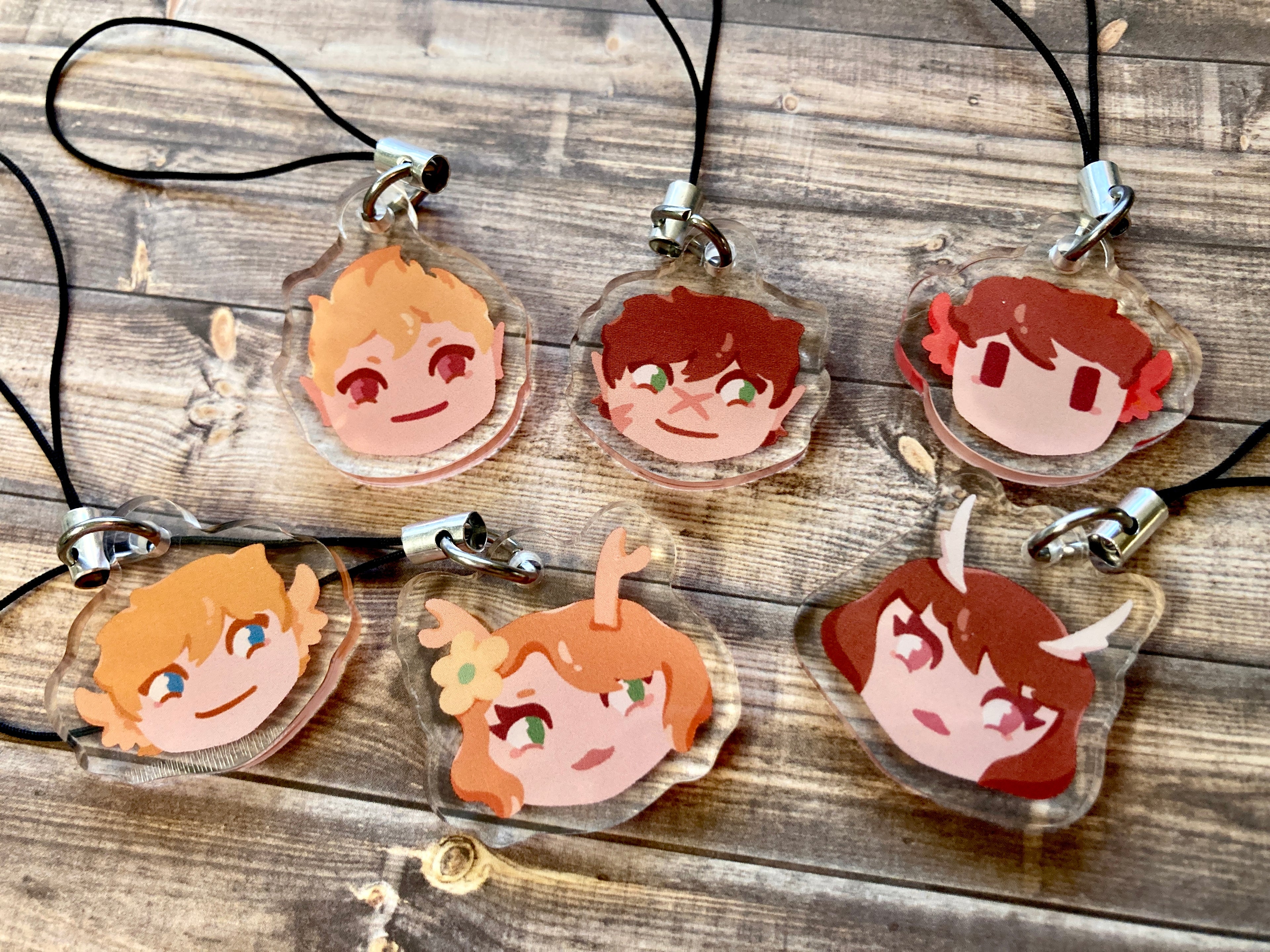 Hermit Heads Acrylic Phone Charms