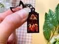 Triangle Demon Stained Glass Acrylic Keychain