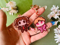 Katie & Schlatt Magnet Acrylic Keychains | QSMP