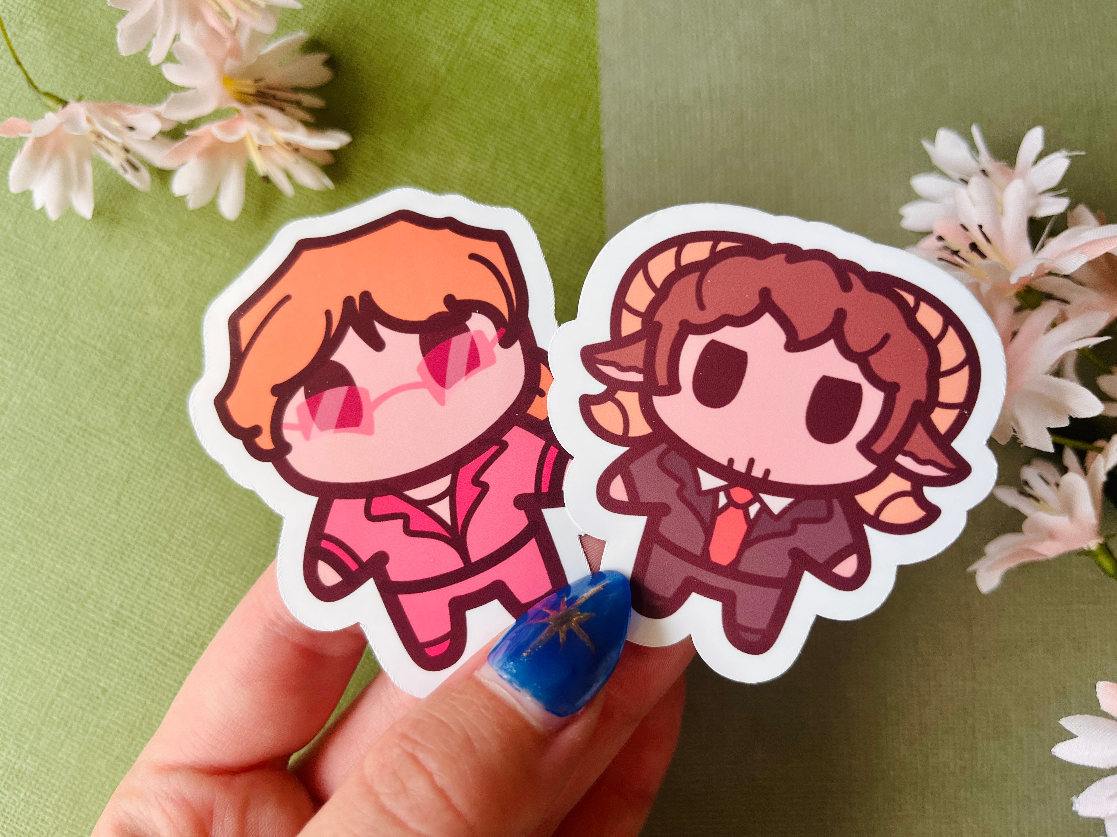 Katie & Schlatt Magnet Acrylic Keychains | QSMP