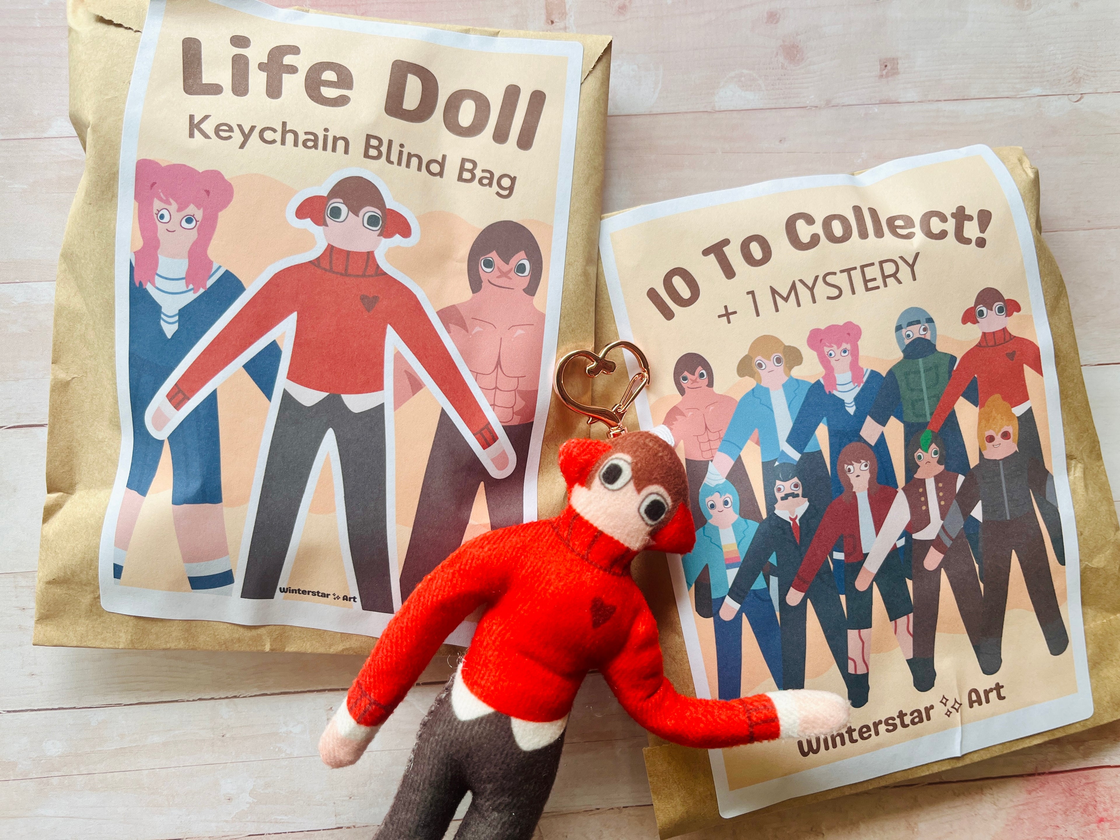 Life Series Mystery Bag Bendy Doll Keychains