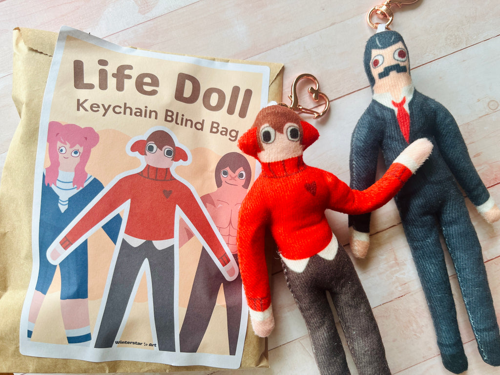 Life Series Mystery Bag Bendy Doll Keychains