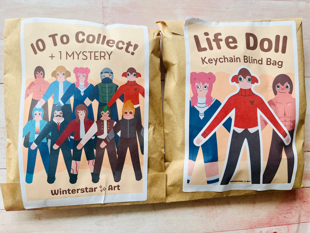 Life Series Mystery Bag Bendy Doll Keychains