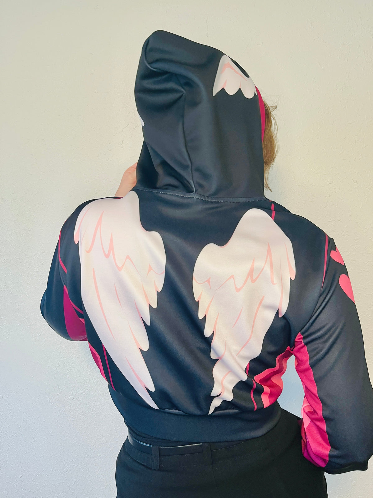 Cute Guy Cropped Zipper Hoodie