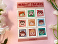 Hermitcraft Post Office Stamps Sticker Sheet