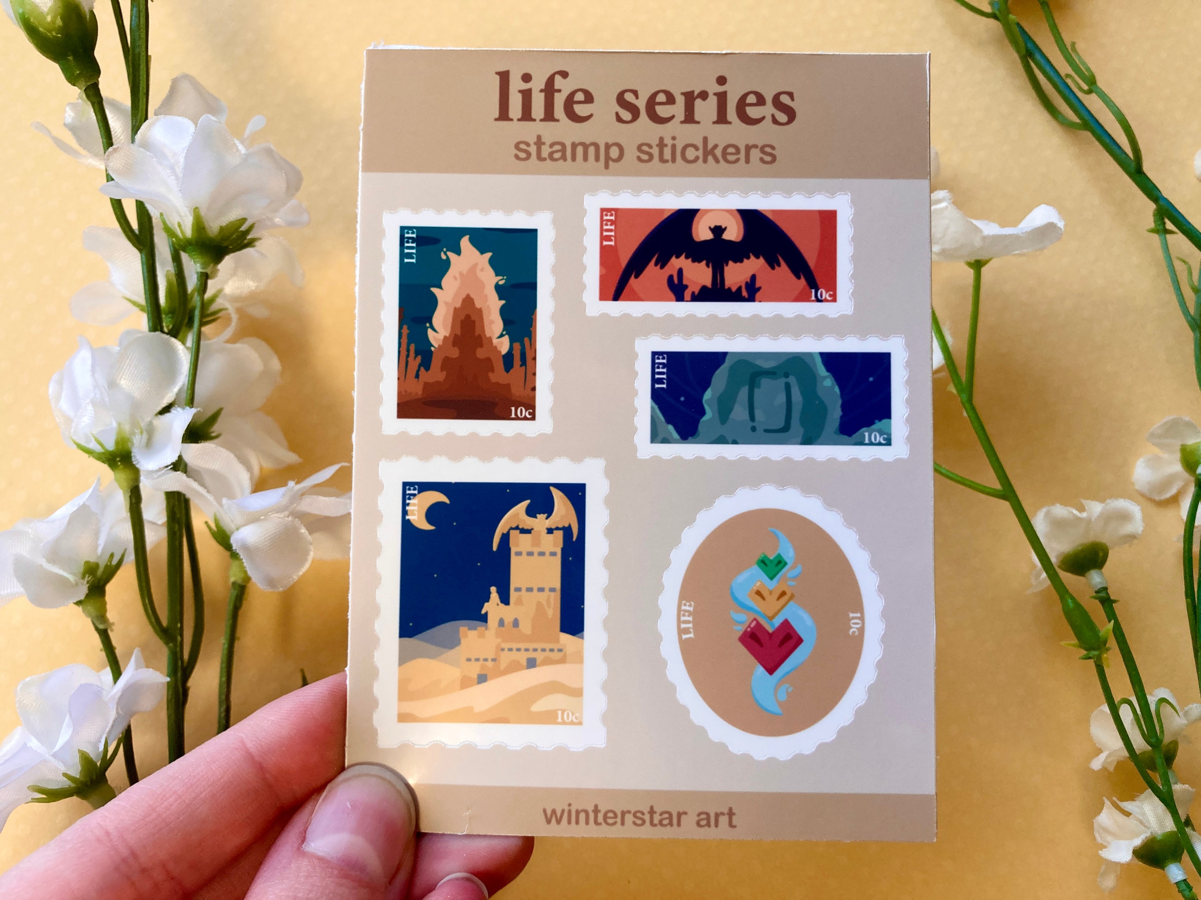 Life Stamps Sticker Sheet