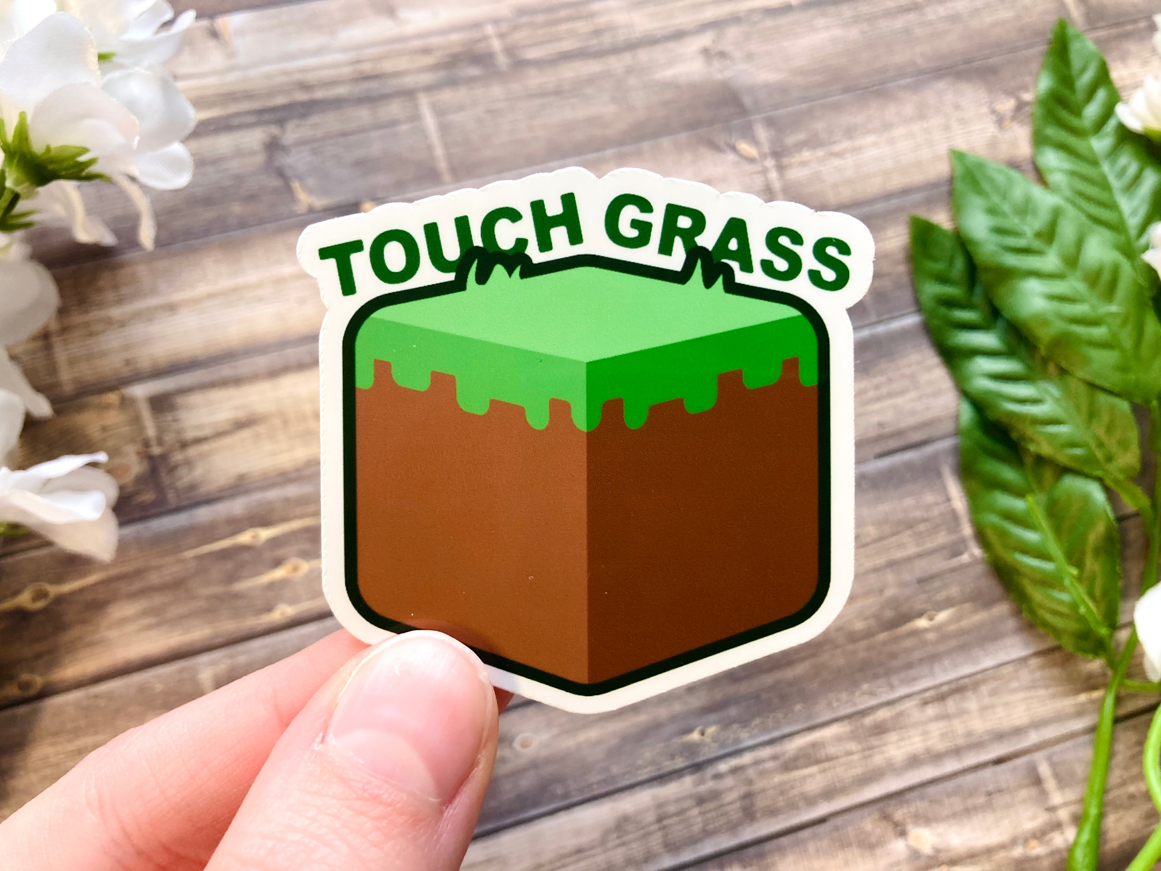 Touch Grass Vinyl Sticker