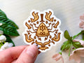 Triangle Demon Golden Statue Vinyl Sticker